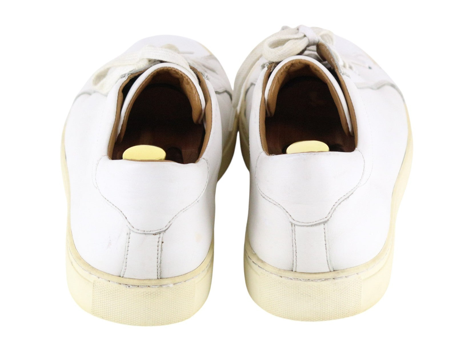 SUITSUPPLY Men Trainers EU43 White Genuine Leather Laced Low-Top Sneakers