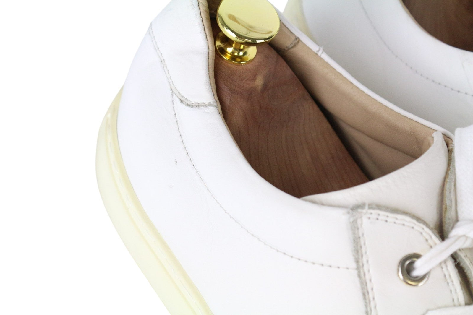 SUITSUPPLY Men Trainers EU43 White Genuine Leather Laced Low Top Sneakers