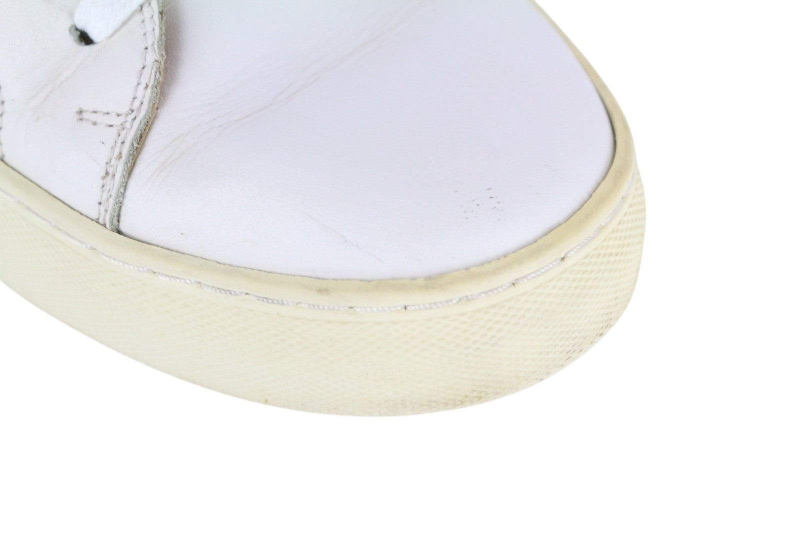 SUITSUPPLY Men Trainers EU43 White Genuine Leather Laced Low Top Sneakers
