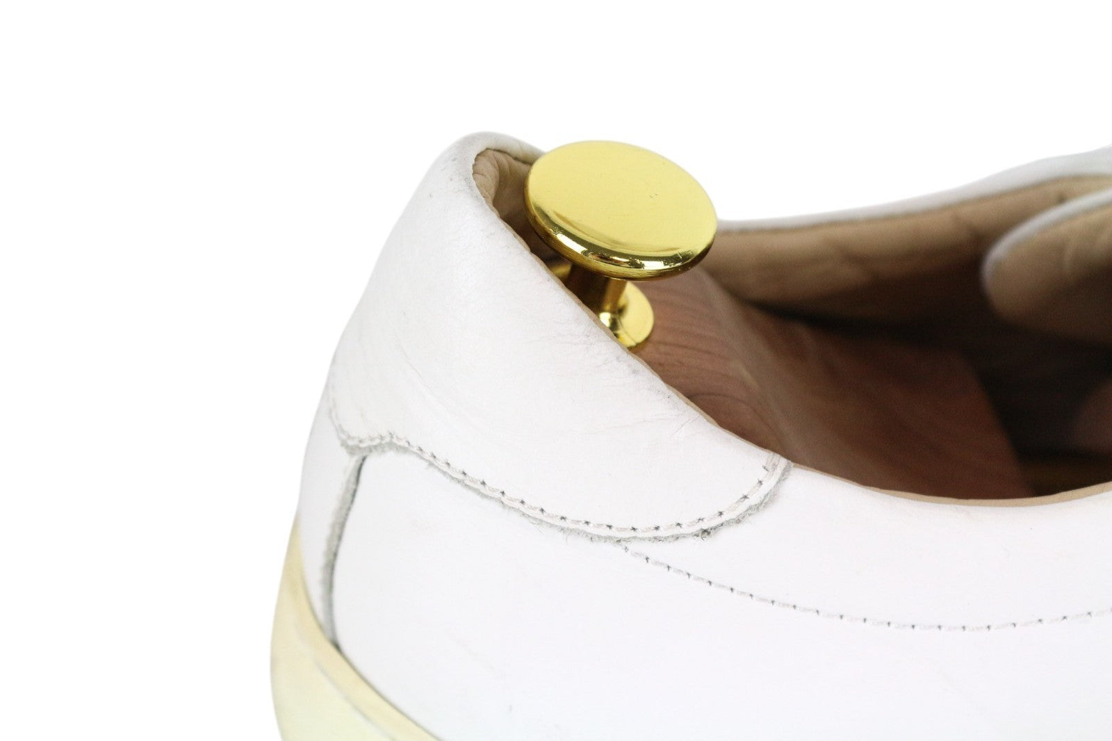SUITSUPPLY Men Trainers EU43 White Genuine Leather Laced Low Top Sneakers
