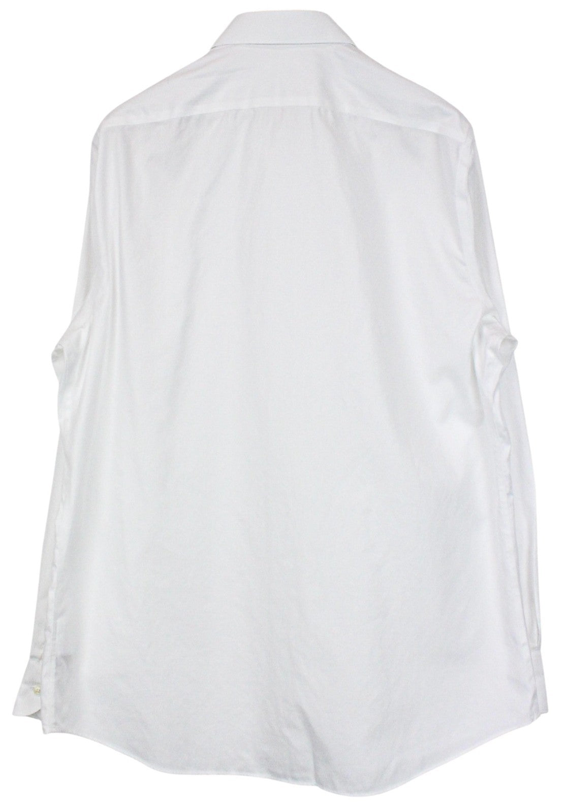 SUITSUPPLY Traveller Men Shirt 43/17 Slim Pure Cotton White Long Sleeved