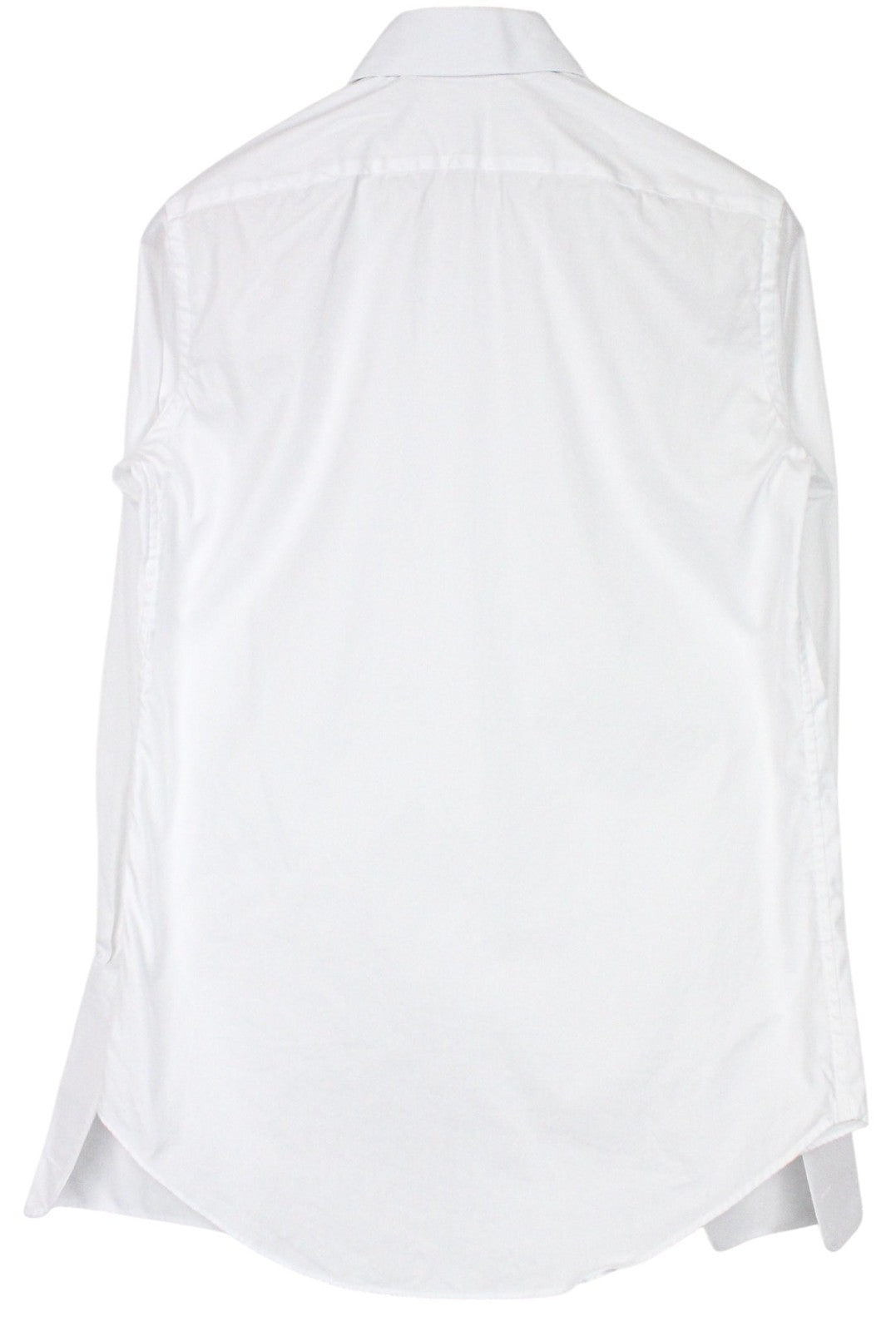 SUITSUPPLY Men Shirt 37 Slim Pure Cotton White Cutaway Button-Up Formal