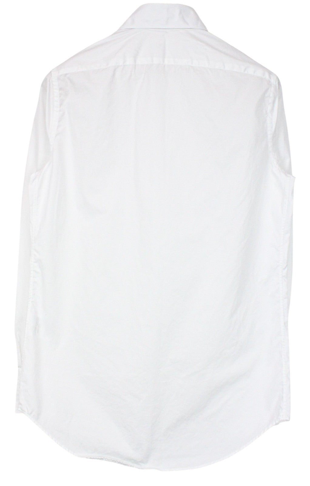 SUITSUPPLY Men Shirt 37/14 1/2 Slim Pure Cotton White Classic Long Sleeve Twill