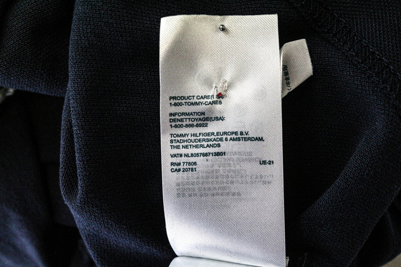 TOMMY HILFIGER DENIM Men's Polo T-Shirt L Blue Cotton Short Sleeve Casual Top