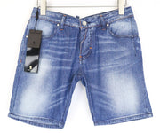 TAKESHY KUROSAWA TK 57 Bermuda Men's Shorts W32 Blue Distressed Cotton