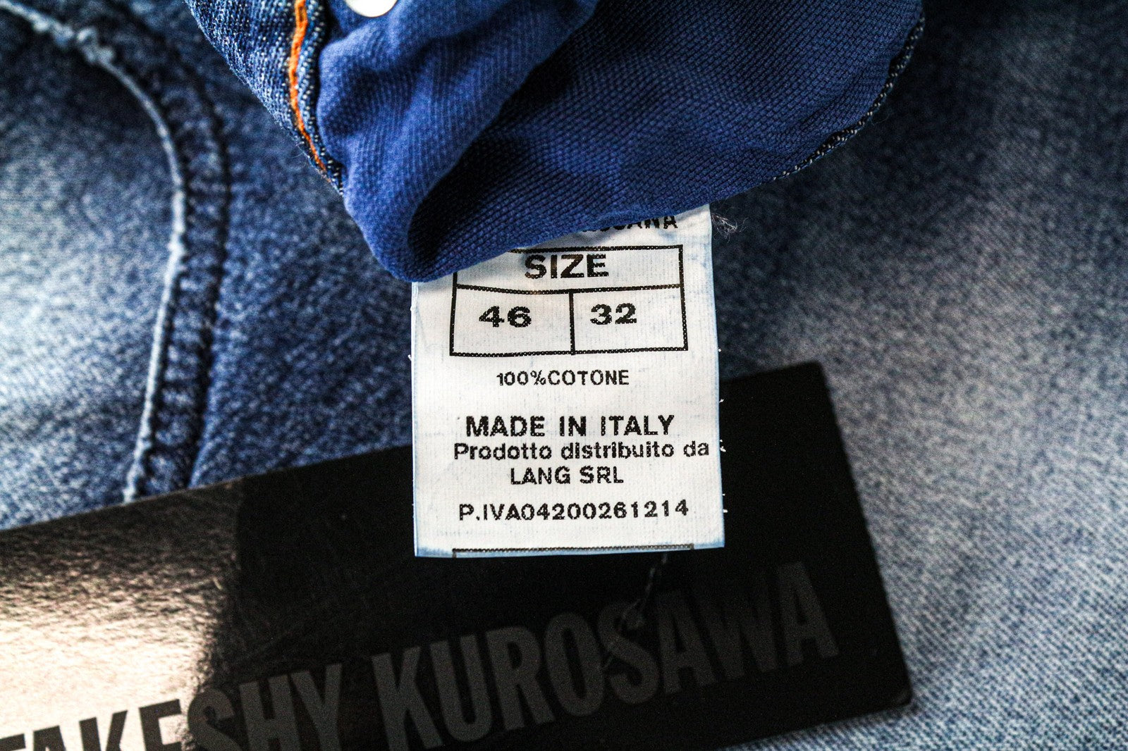 TAKESHY KUROSAWA TK 57 Bermuda Men's Shorts W32 Blue Distressed Cotton