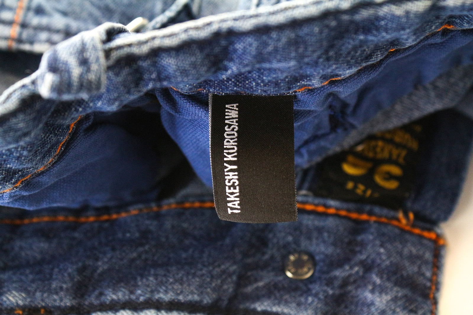 TAKESHY KUROSAWA TK 57 Bermuda Men's Shorts W32 Blue Distressed Cotton