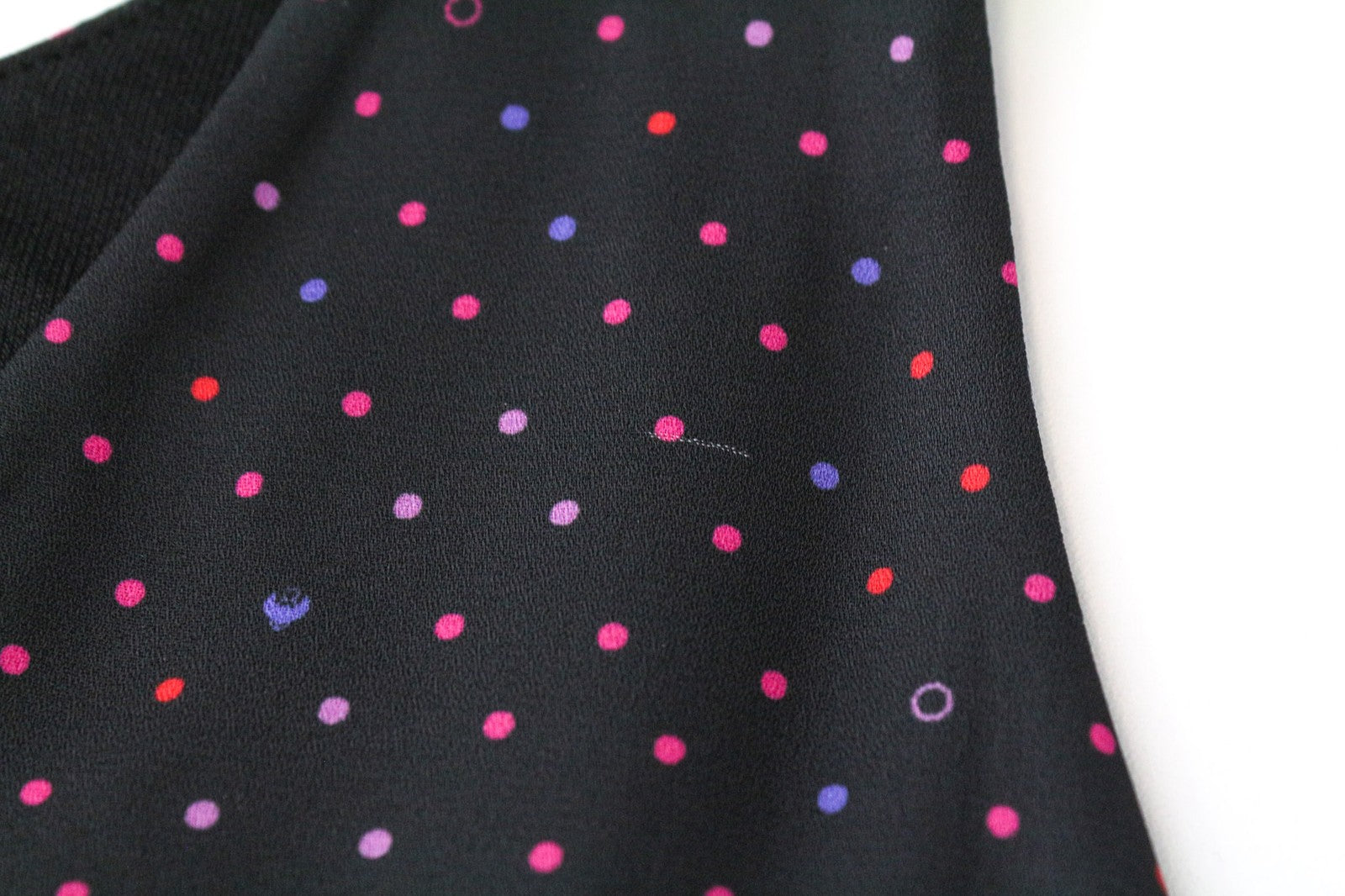 FRANKIE MORELLO Women's Blouse XS Black Sleeveless Polka Dot Round Neck Top