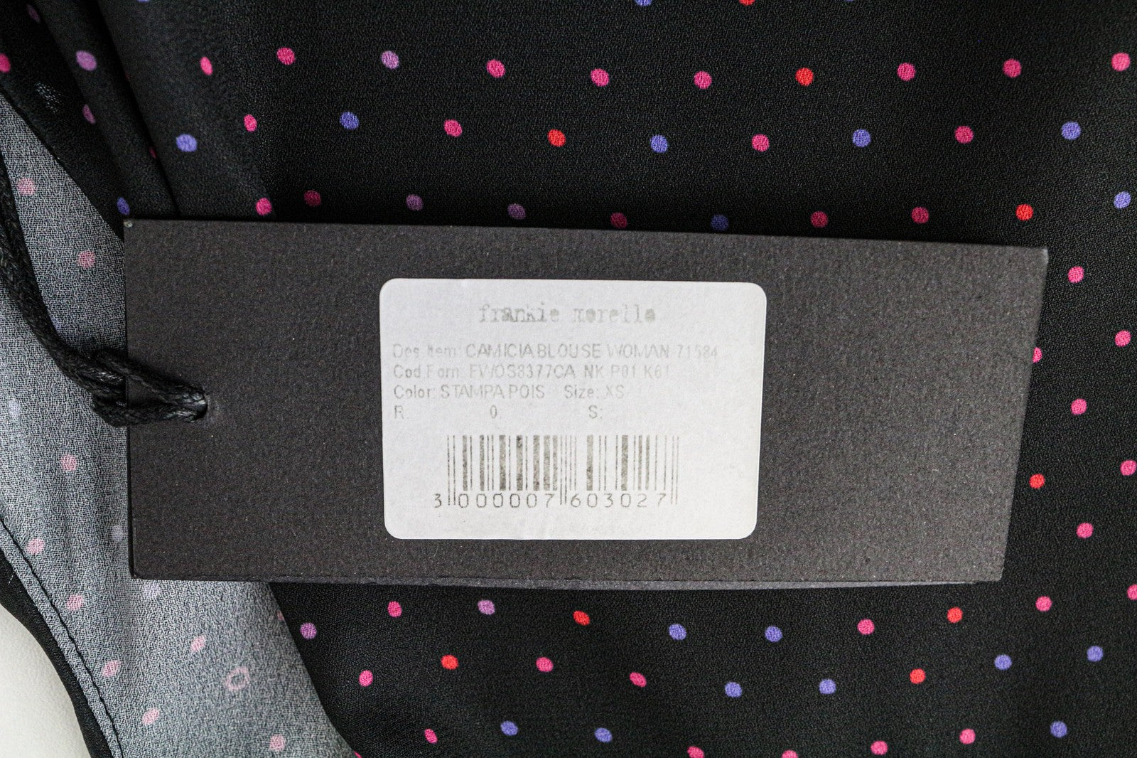 FRANKIE MORELLO Women's Blouse XS Black Sleeveless Polka Dot Round Neck Top