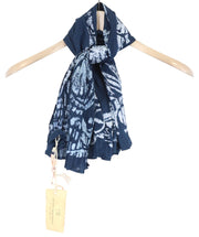 SCOTCH SHRUNK Men's Scarf OS Blue Patterned Lightweight Unisex Accessory