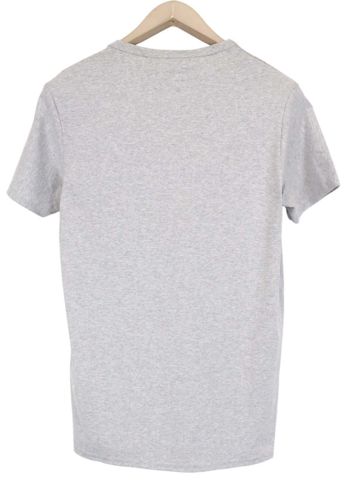 VKING Men's T-Shirt L Grey Cotton Stretch Short Sleeve V-Neck Pullover