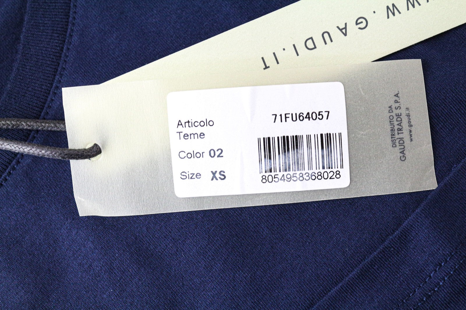 GAUDI Men's T-Shirt XS Blue Cotton Casual Pocket Tee Short Sleeve Pullover