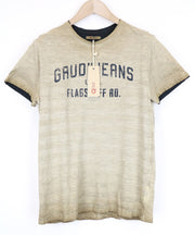 GAUDI JEANS Men's T-Shirt S Brown Cotton Short Sleeve Faded Effect Tee
