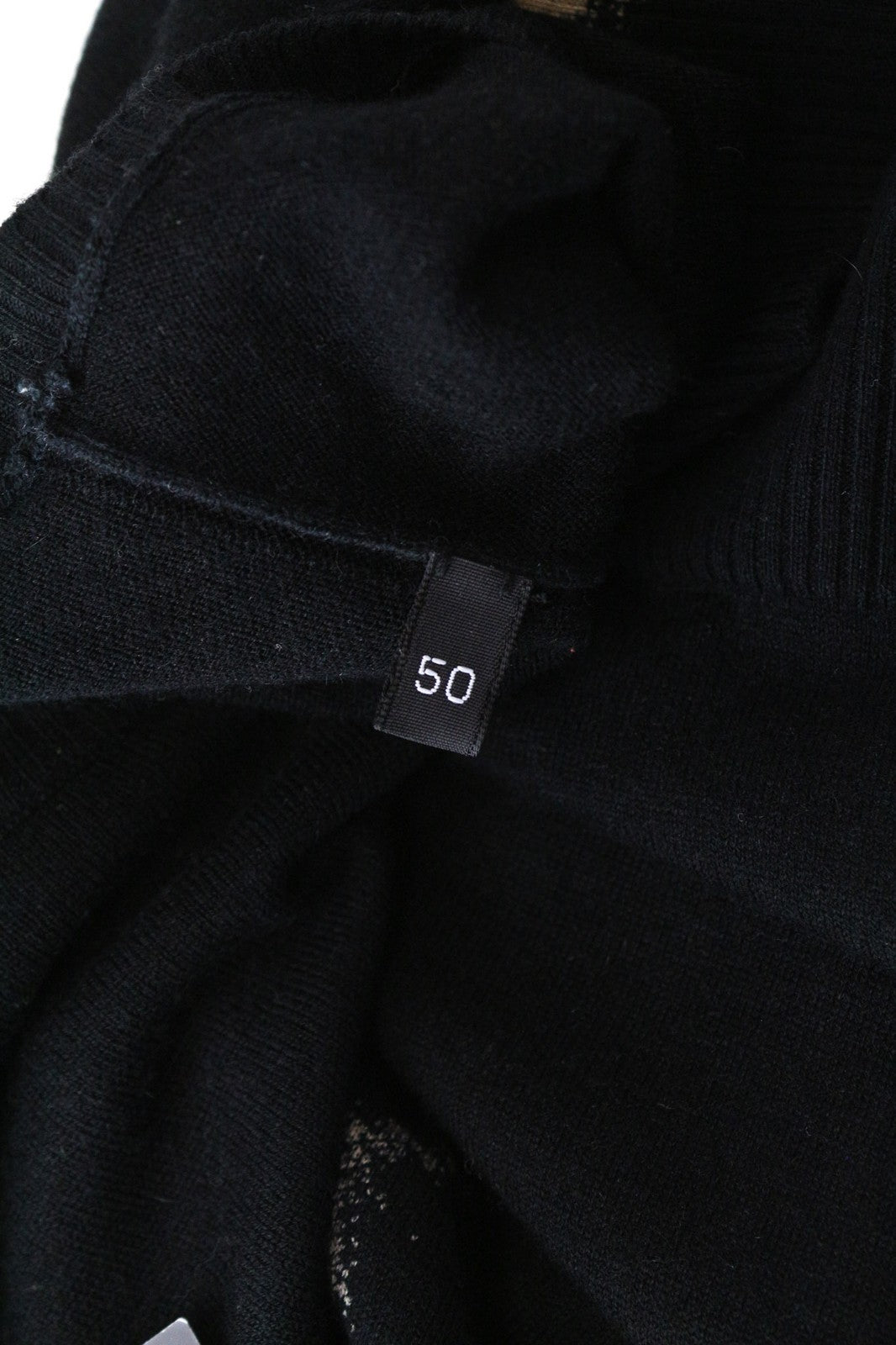 RICHMOND Men's Pullover 50 Black Wool Cashmere Blend Long Sleeve Casual Top