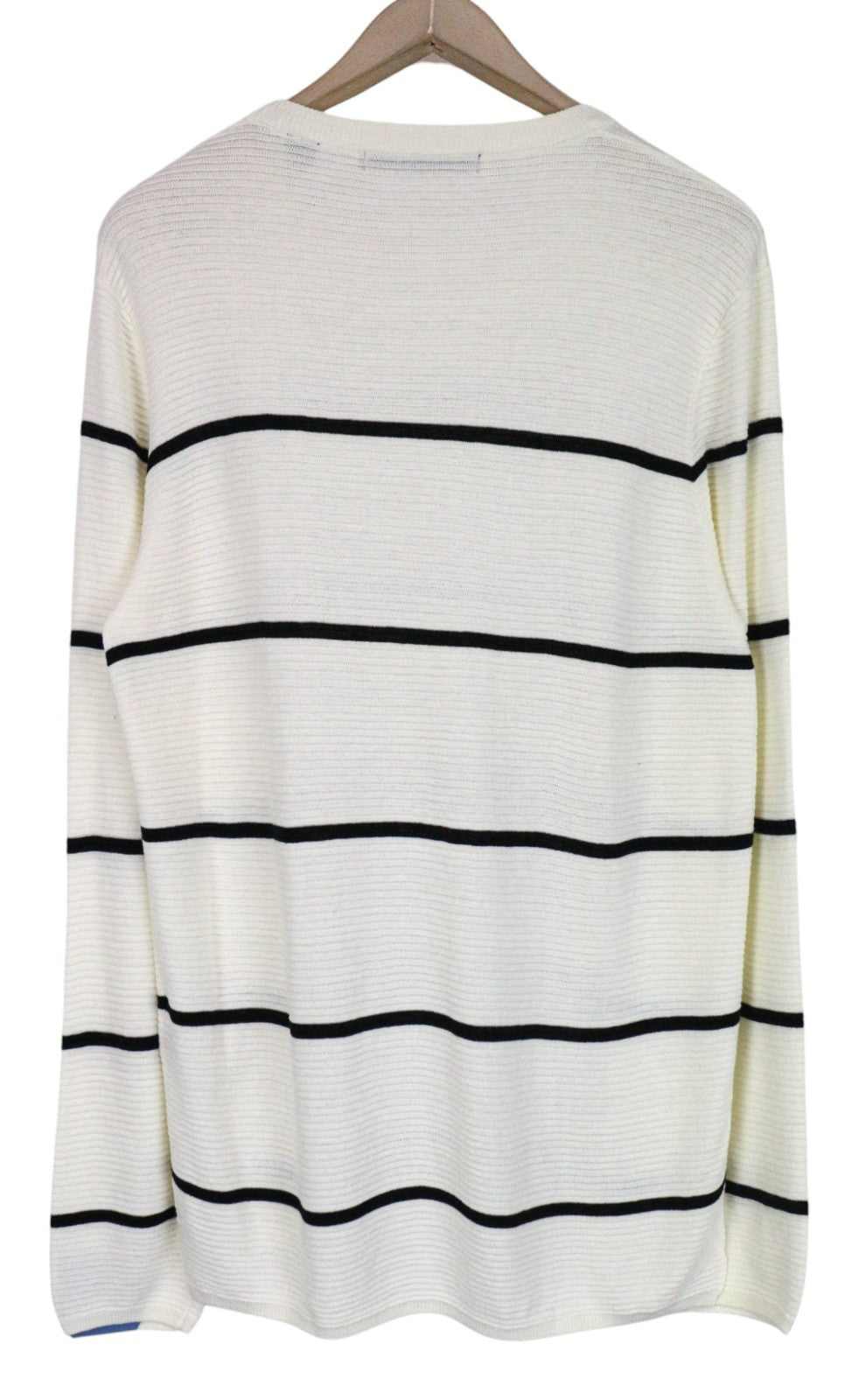 SCOTCH & SODA Ams Couture Men's Sweatshirt L Off-White Striped Pullover Knit