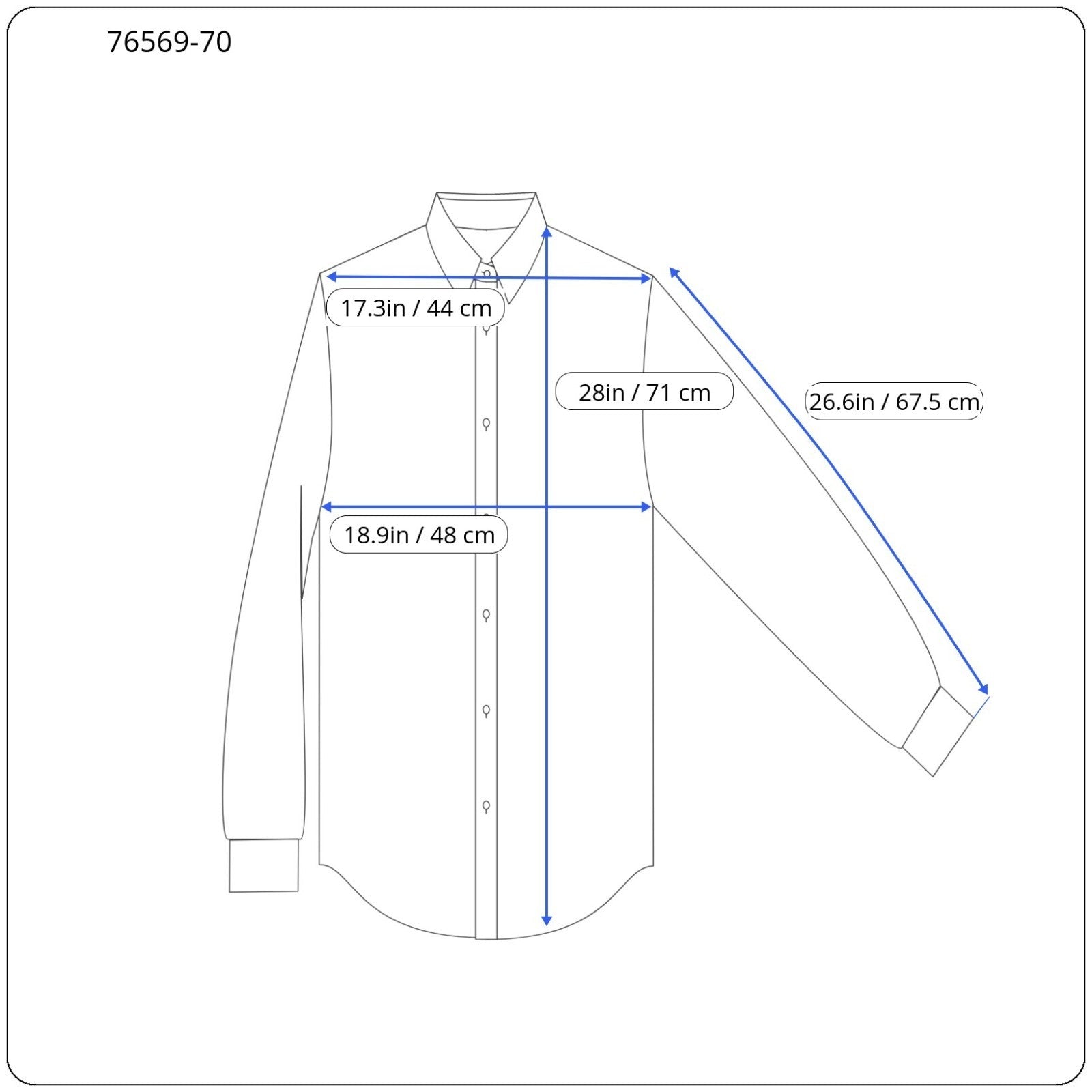 SCOTCH & SODA Ams Couture Men's Shirt S Slim Blue Cotton Button-Up Long Sleeve