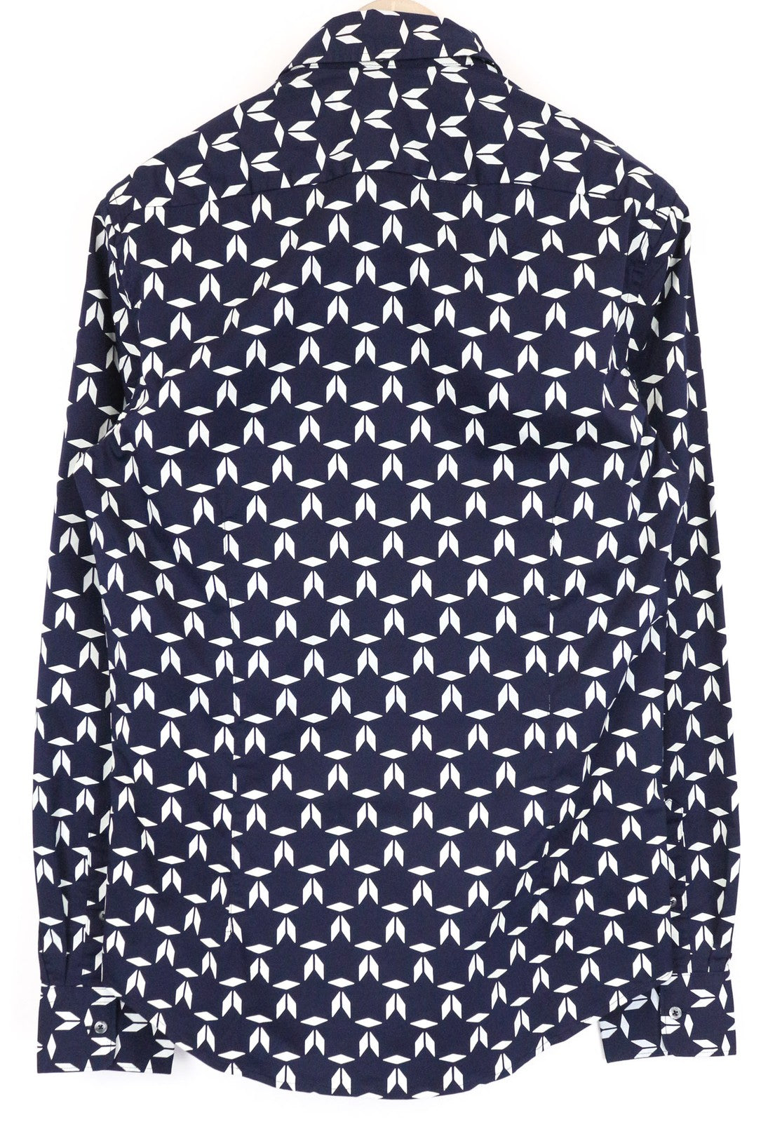 SCOTCH & SODA Ams Couture Men's Shirt M Slim Navy Stretch Cotton Patterned