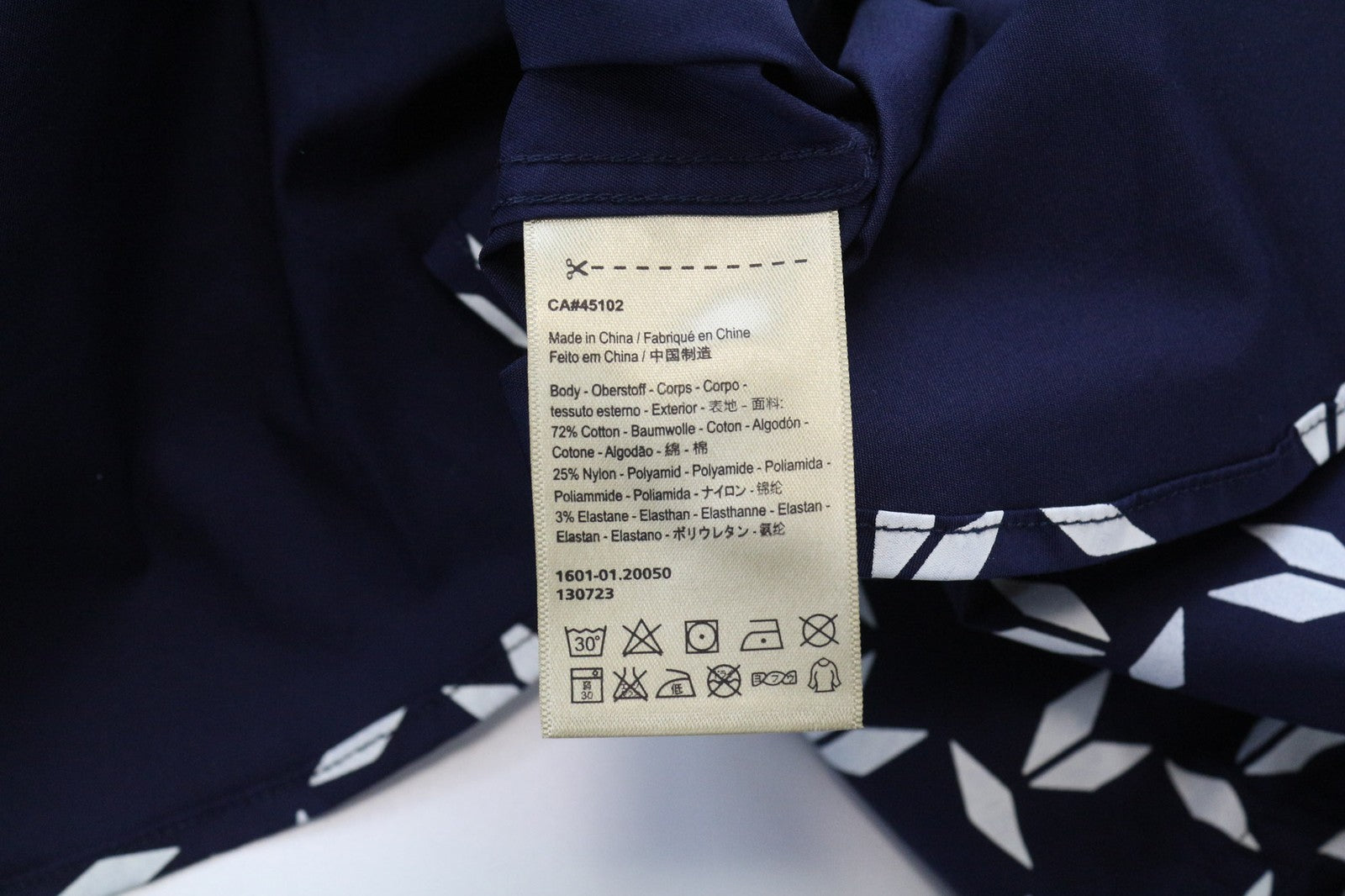 SCOTCH & SODA Ams Couture Men's Shirt M Slim Navy Stretch Cotton Patterned