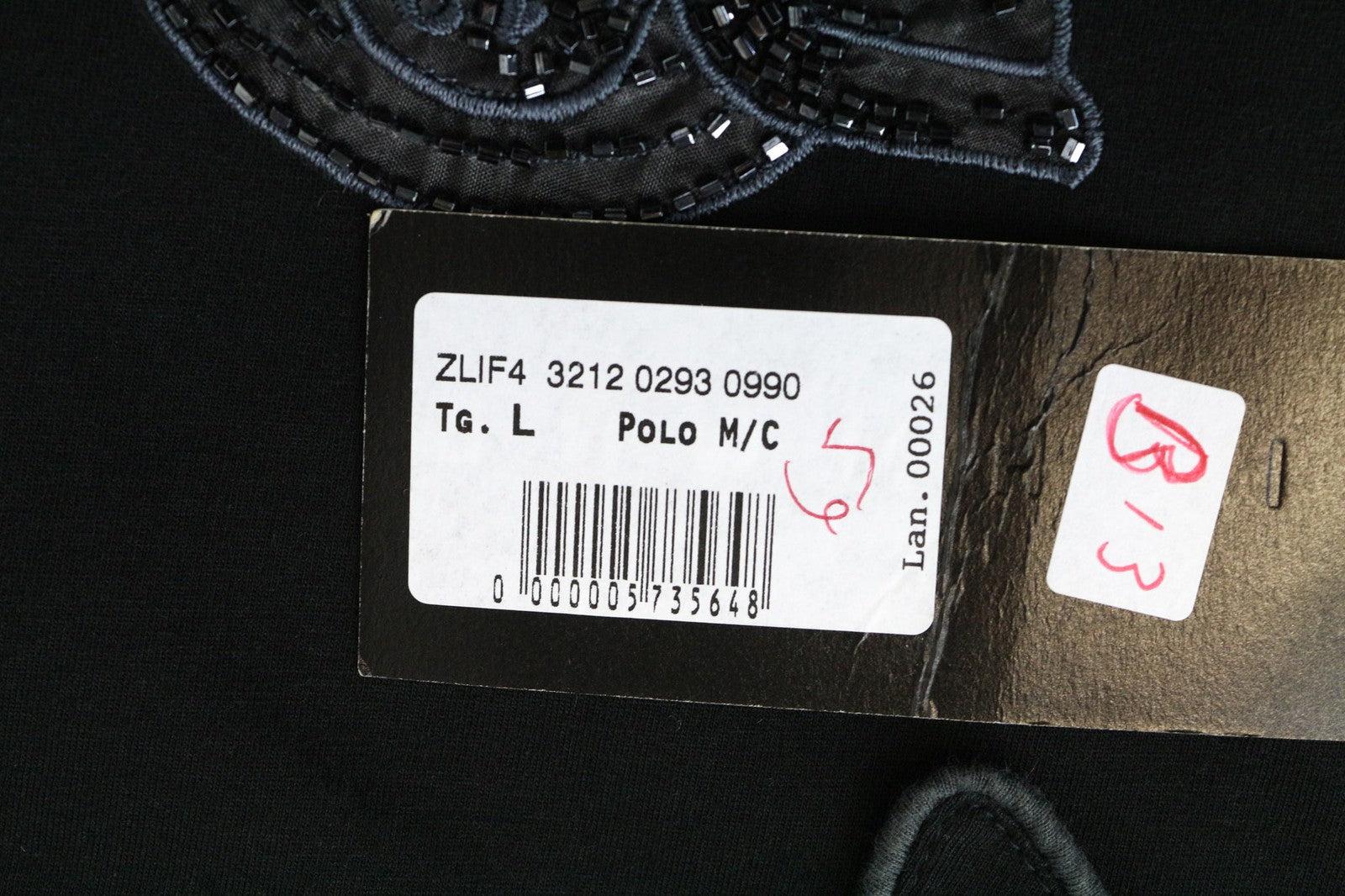 RICHMOND Men's Polo T-Shirt L Black Designer Logo Patched Pure Cotton Classic