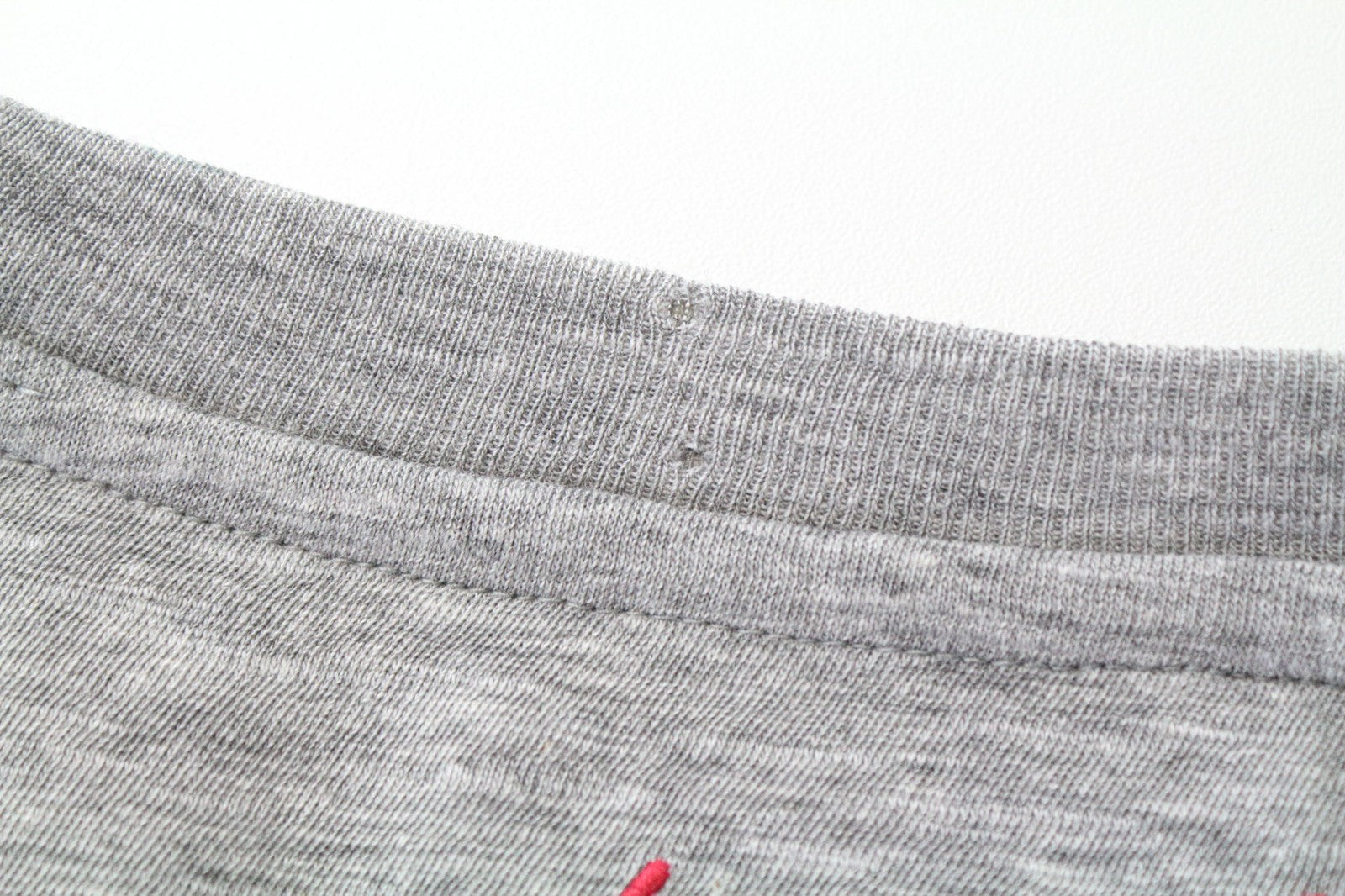 DESIGUAL Men's T-Shirt S Grey Melange Cotton Blend Graphic Pullover Long Sleeve