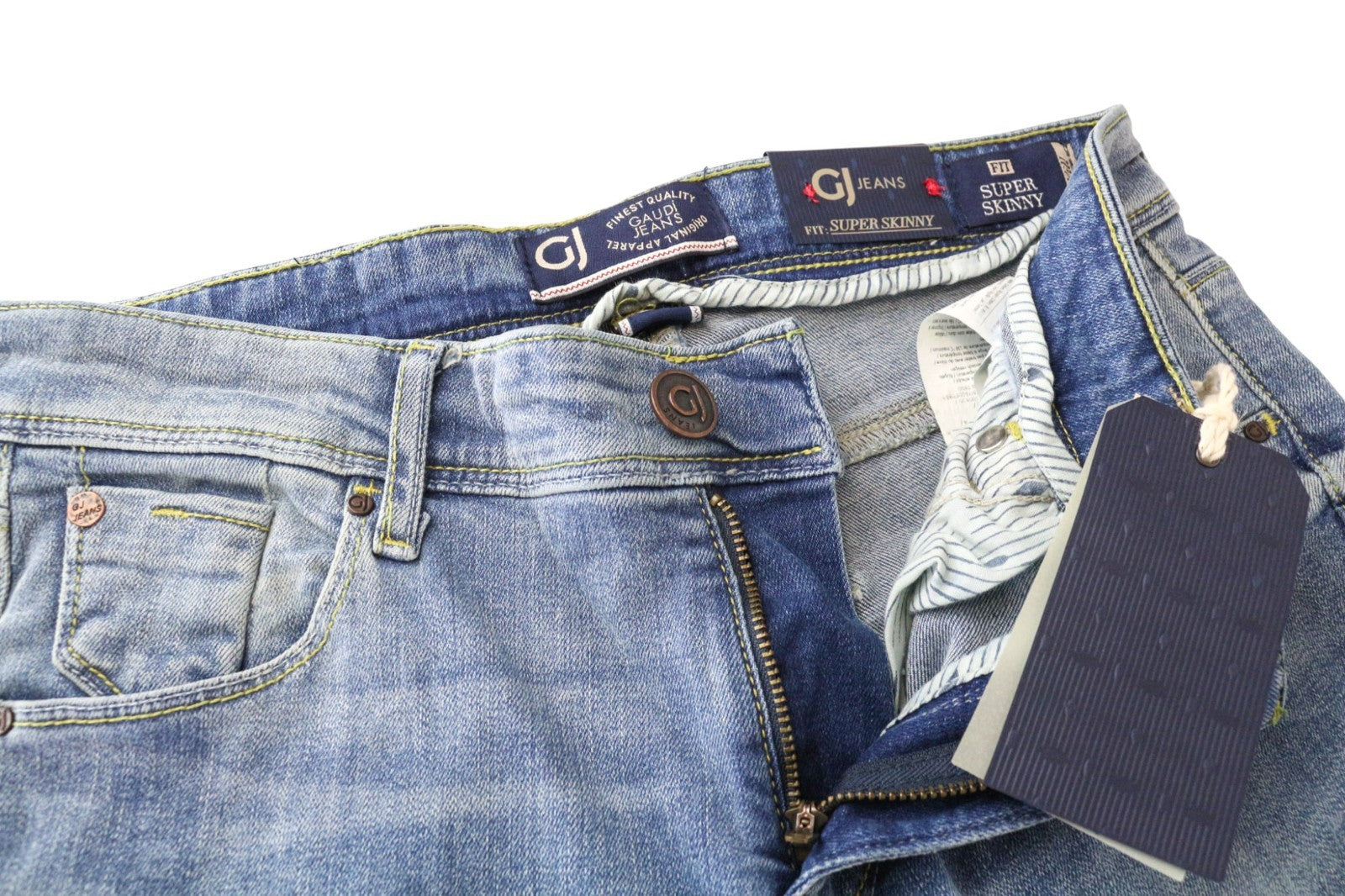 GAUDI JEANS Will Men's Jeans W30/L34 Blue Super Skinny Stretch Denim Zip Fly