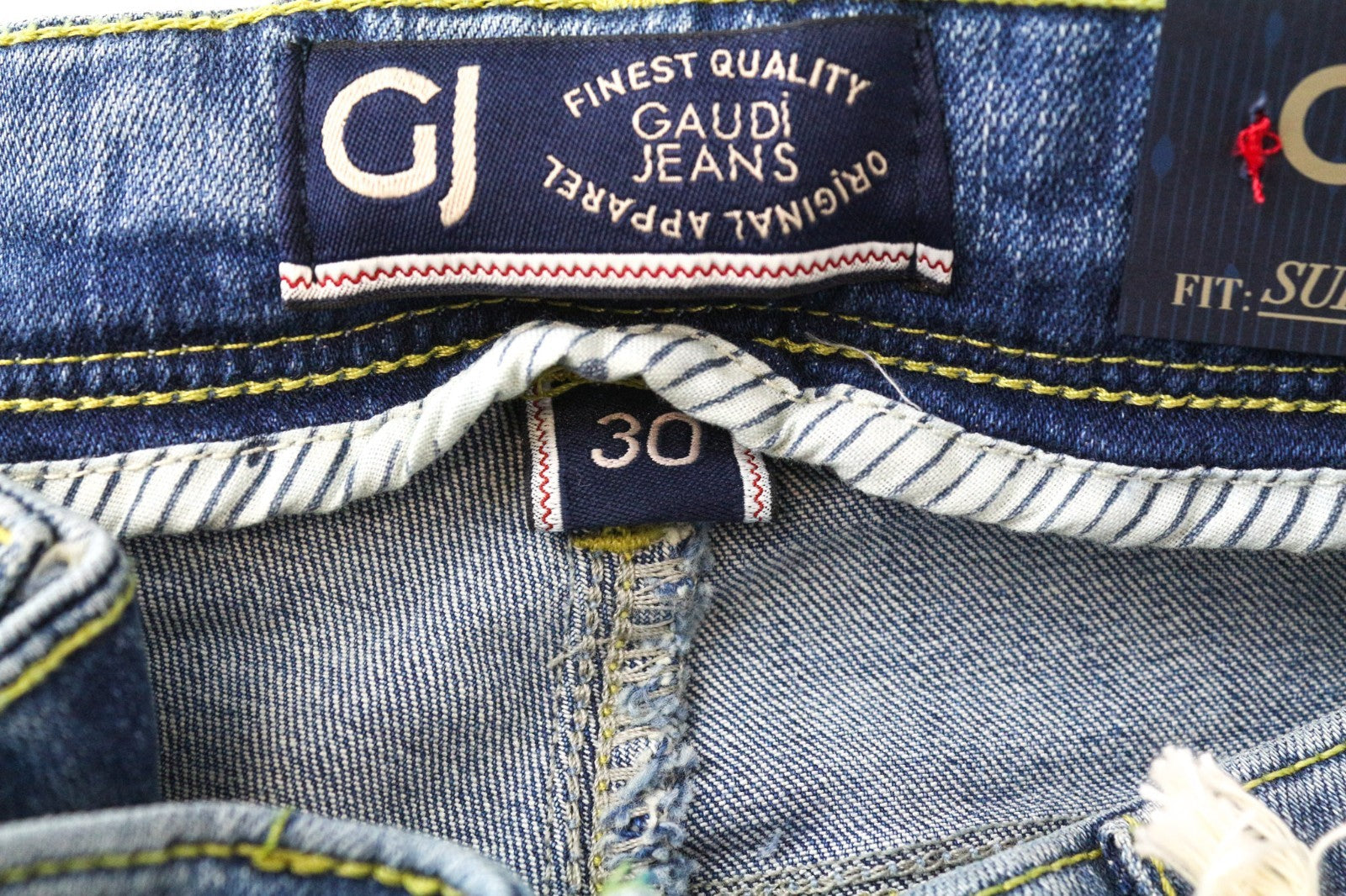 GAUDI JEANS Will Men's Jeans W30/L34 Blue Super Skinny Stretch Denim Zip Fly