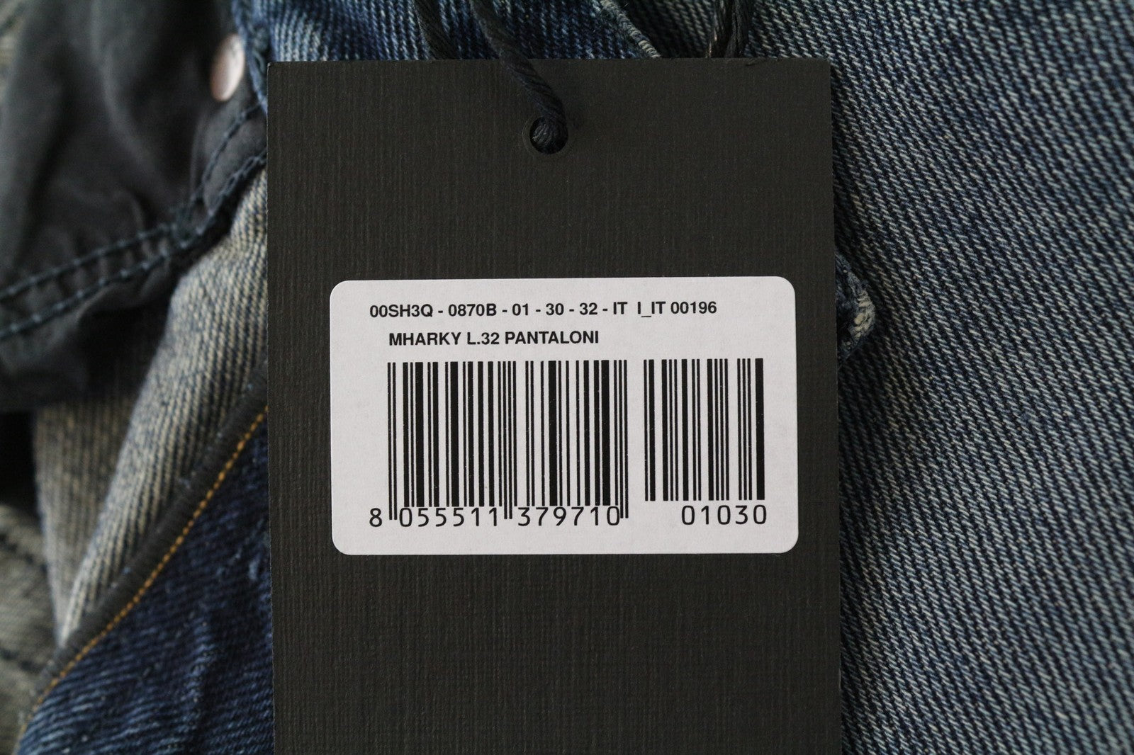 DIESEL Mharky 0870B Men's Jeans W30/L32 Distressed Blue Slim Skinny Denim