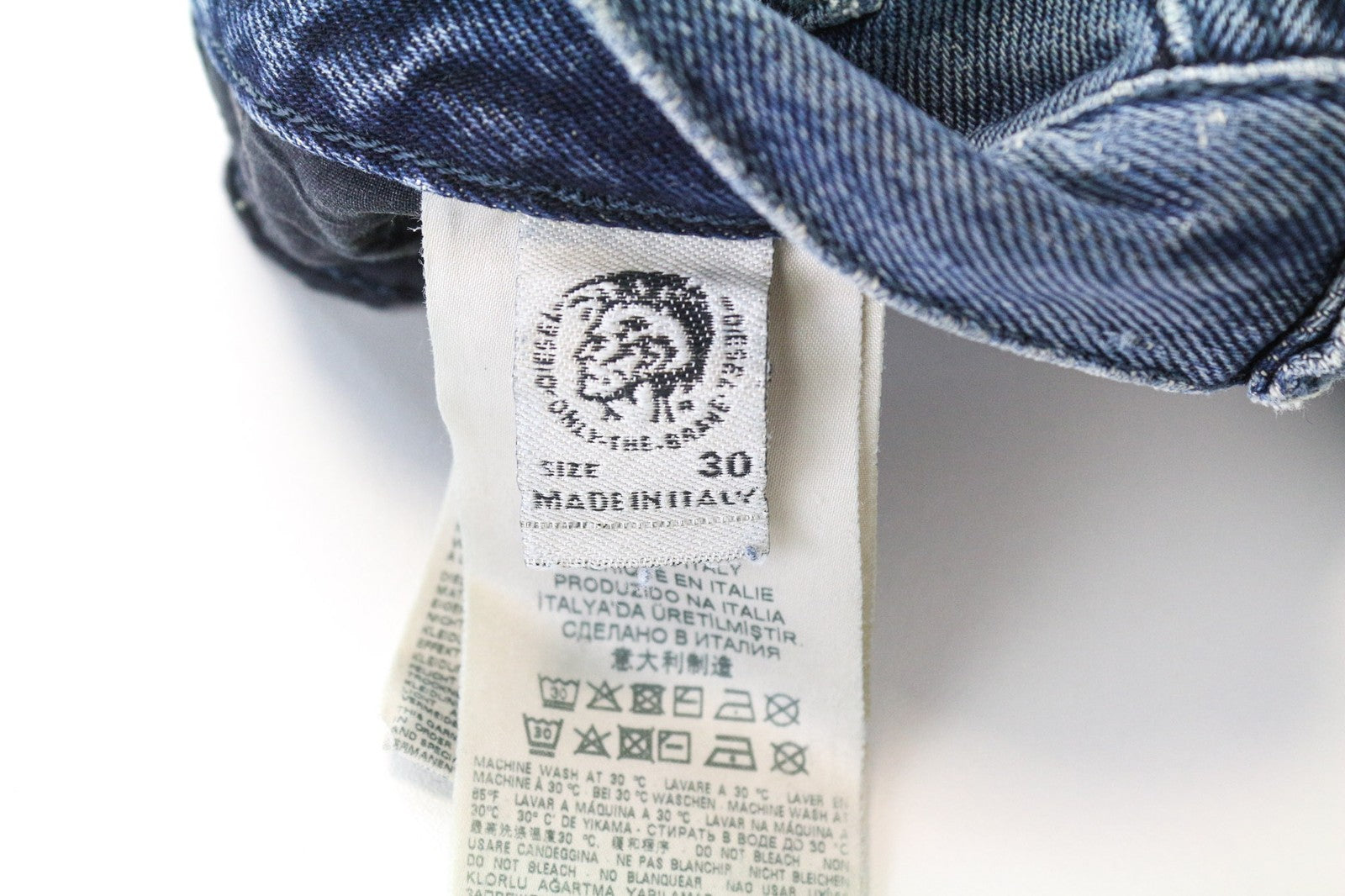 DIESEL Mharky 0870B Men's Jeans W30/L32 Distressed Blue Slim Skinny Denim