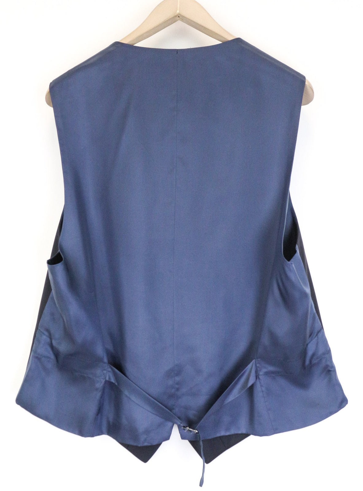 SUITSUPPLY Ferrara vyriška liemenė UK50R tamsiai mėlyna plona vilnonė V formos iškirpte klasikinė oficiali liemenė 