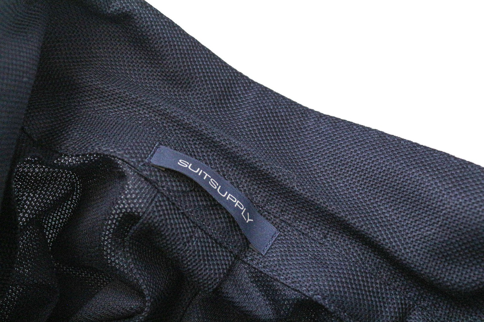 SUITSUPPLY Havana Patch Men's Suit UK38R Blue Slim Knit 2Pc Unlined Cotton