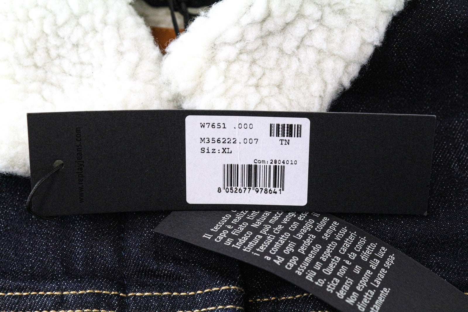 REPLAY Women's Jacket XL Blue Denim Cotton Stretch Lined Collared Long Sleeve