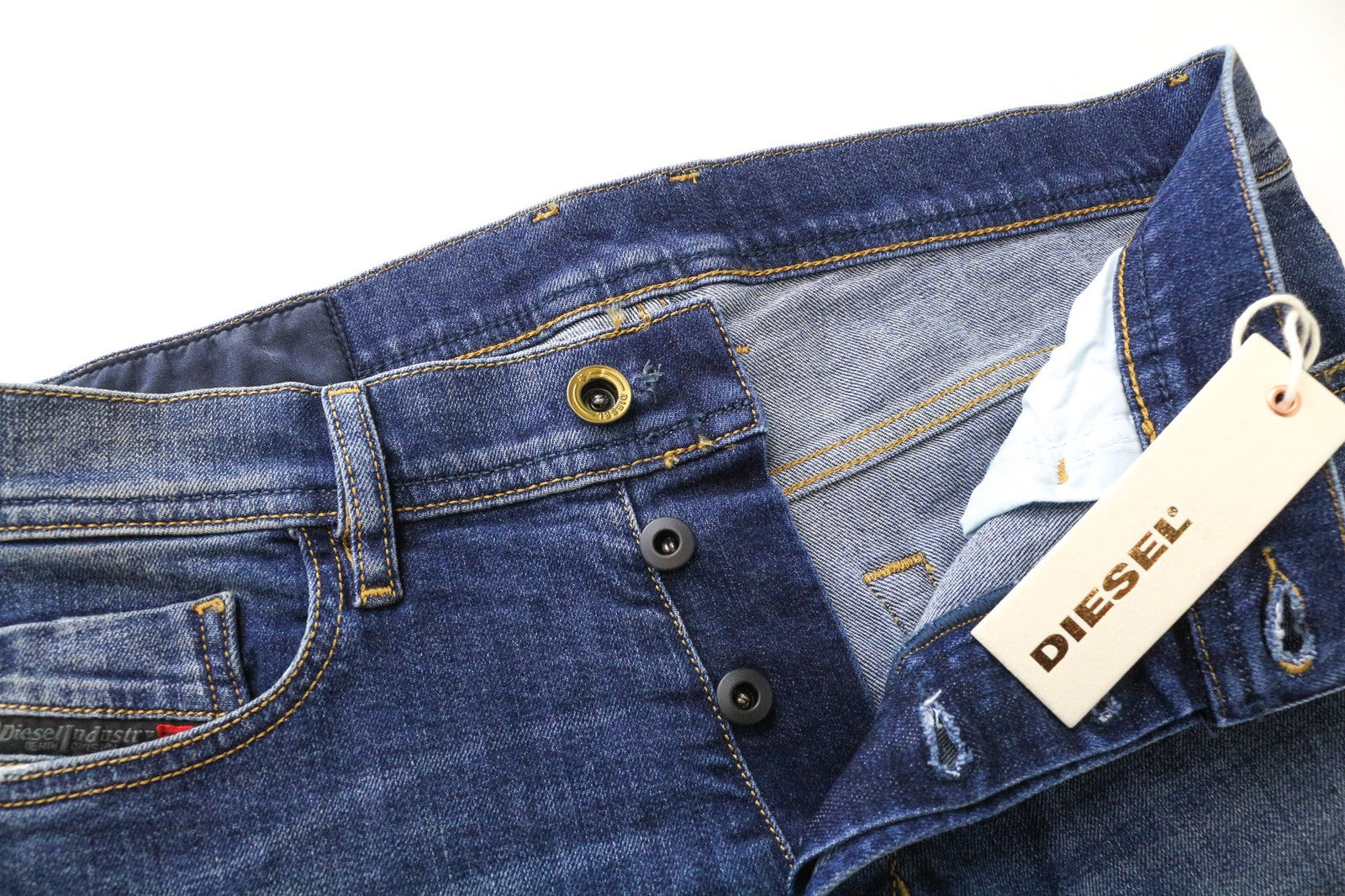 DIESEL Tepphar 087AW Men's Jeans W28/L32 Slim Washed Blue Cotton Stretch Denim