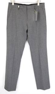 RICHMOND Men's Trousers 48 Grey Pleated Striped Stretch Fabric Classic Formal