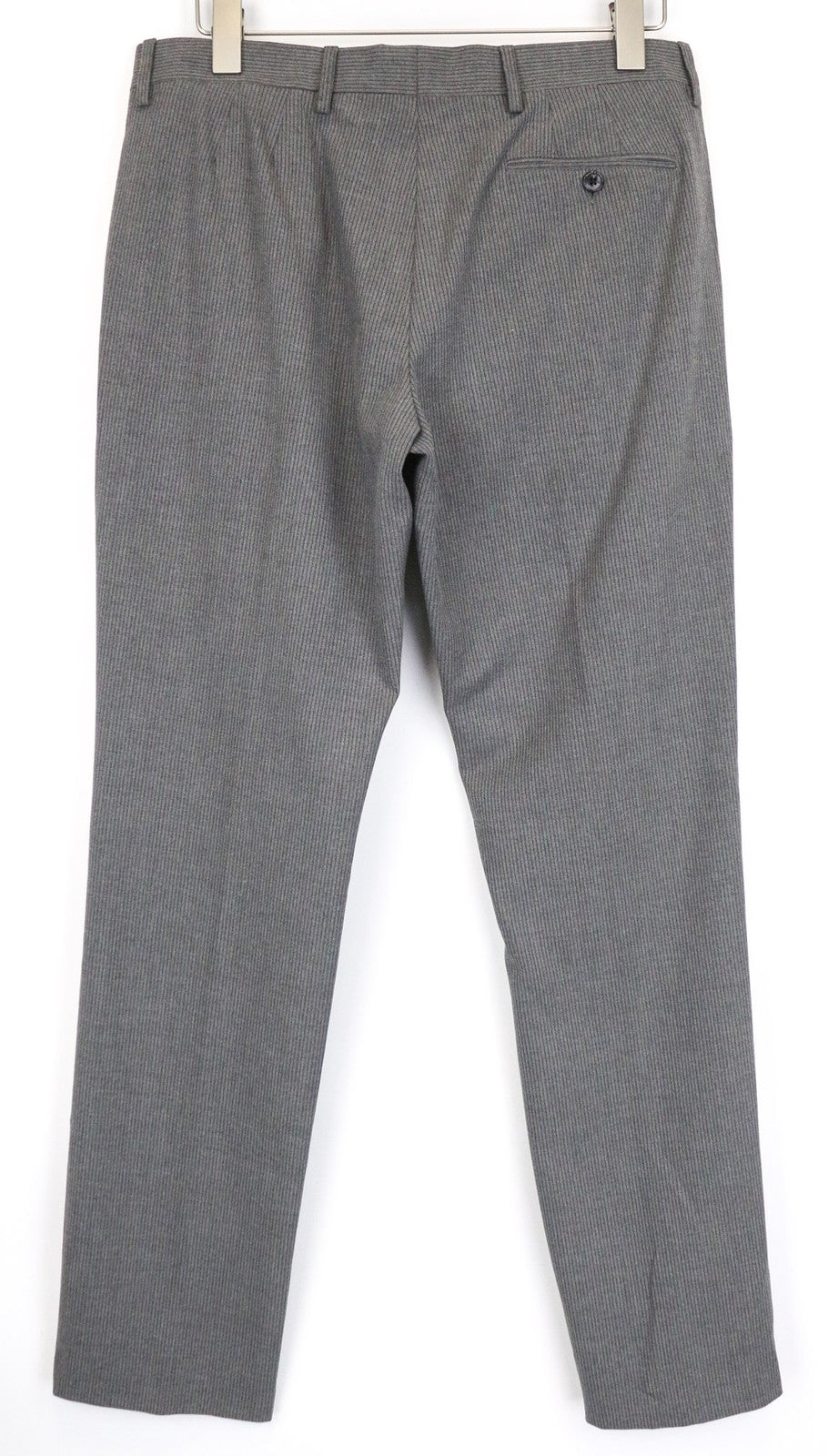RICHMOND Men's Trousers 48 Grey Pleated Striped Stretch Fabric Classic Formal