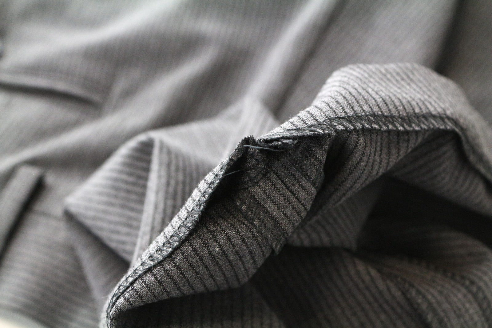 RICHMOND Men's Trousers 48 Grey Pleated Striped Stretch Fabric Classic Formal