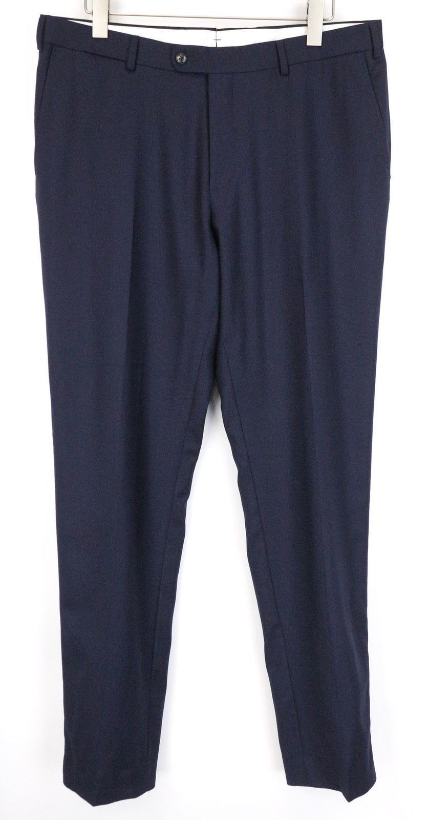 SUITSUPPLY Brescia Men's Trousers UK38R Navy Wool Stretch Classic Pleated Fit