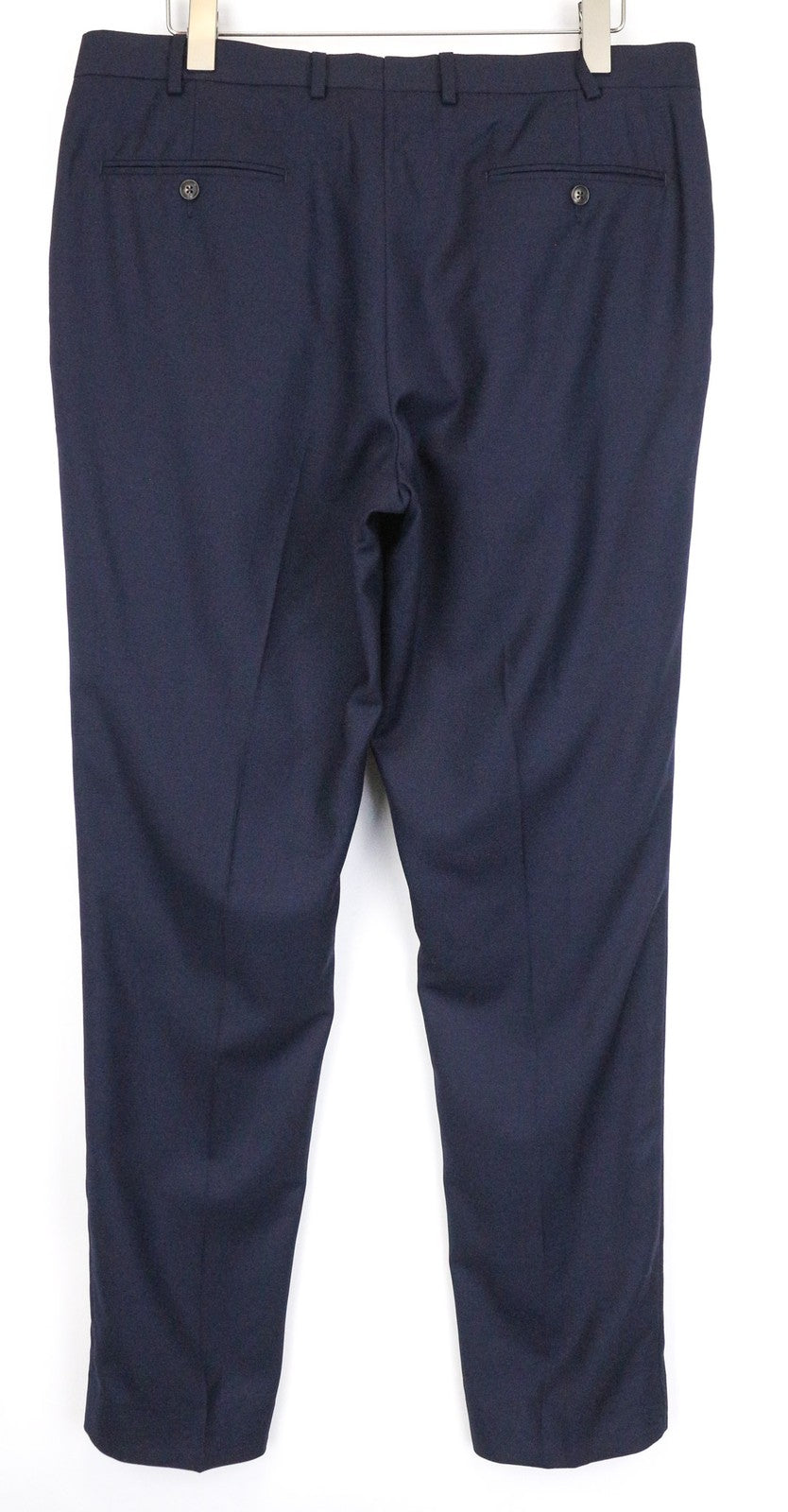 SUITSUPPLY Brescia Men's Trousers UK38R Navy Wool Stretch Classic Pleated Fit