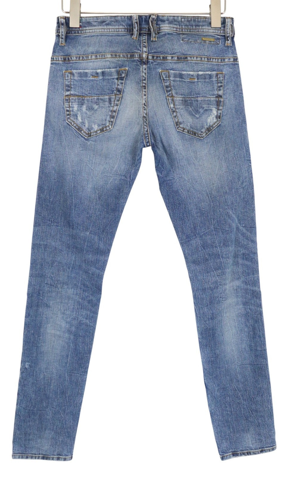 DIESEL Thommer 0090M Men's Jeans W28/L32 Blue Ripped Slim Skinny Stretch Denim