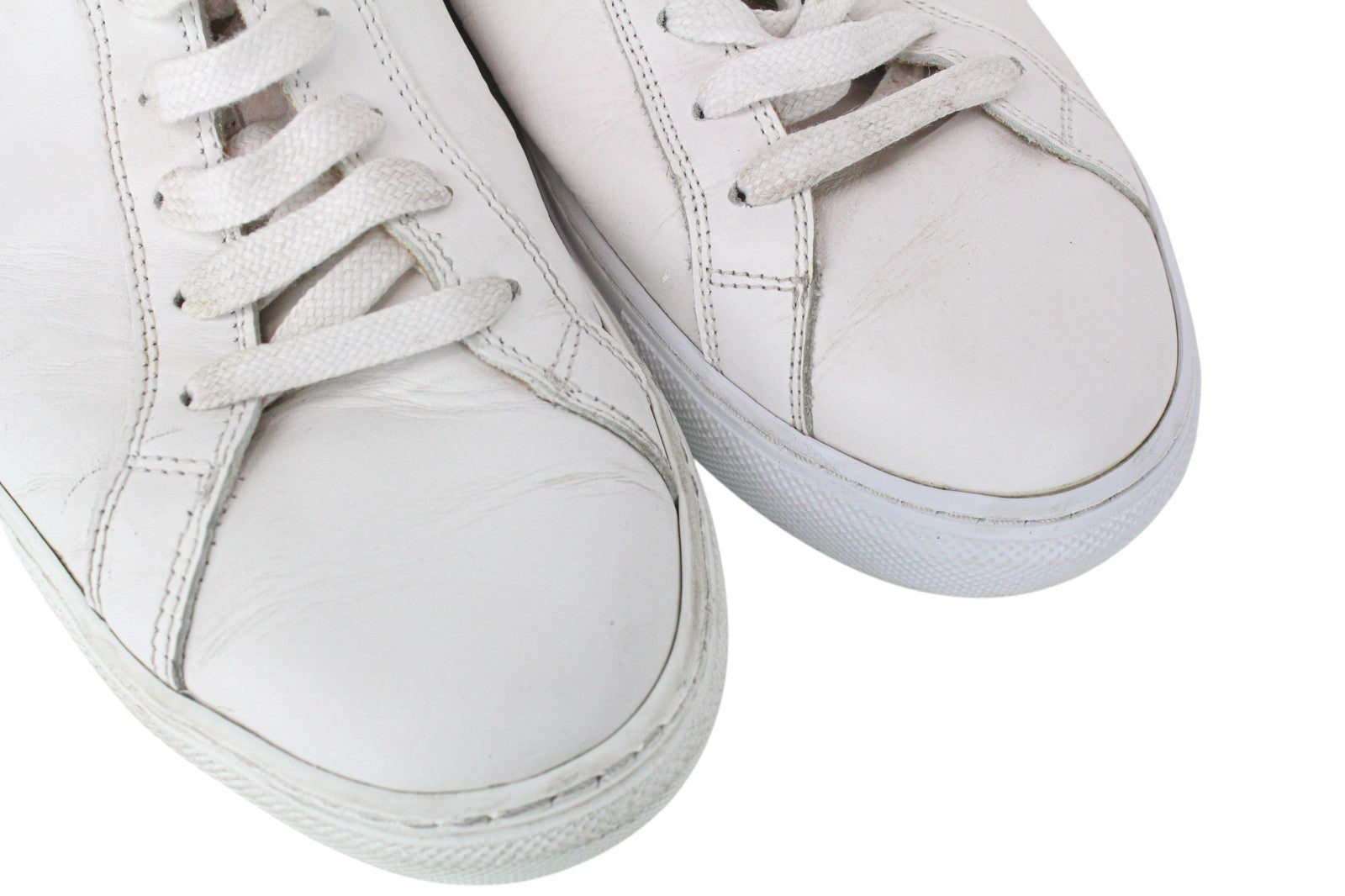 SUITSUPPLY Men Trainers EU40 White Genuine Leather Low-Top Casual Sneakers