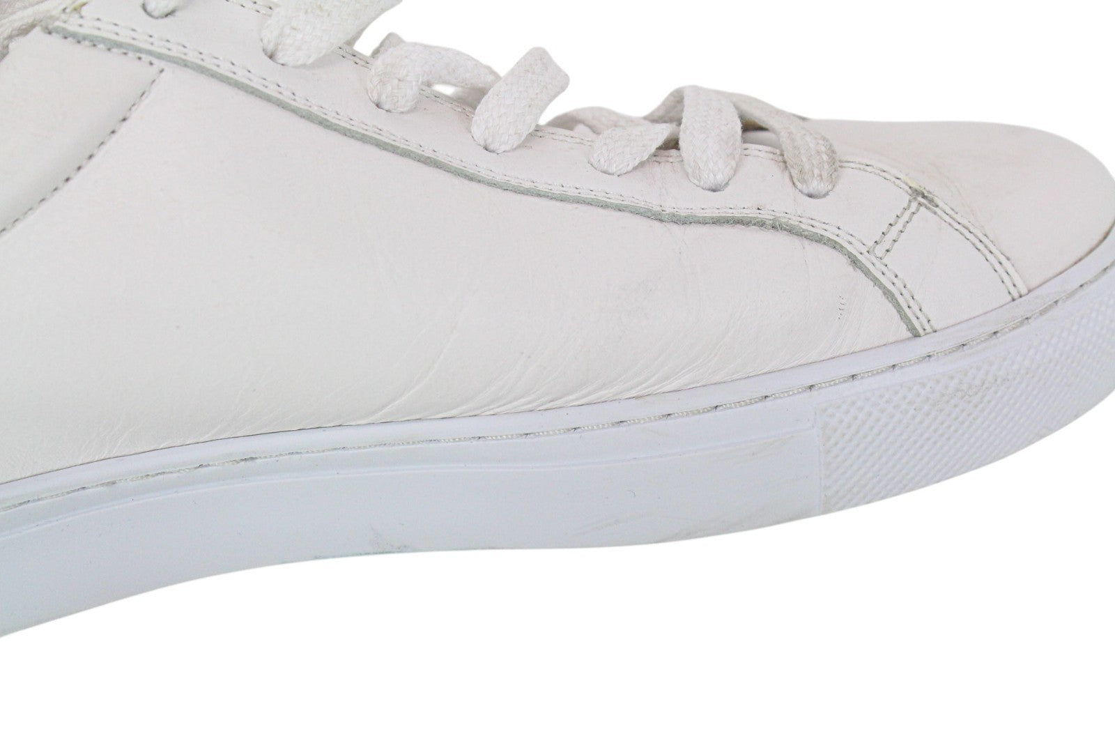 SUITSUPPLY Men Trainers EU40 White Genuine Leather Low-Top Casual Sneakers