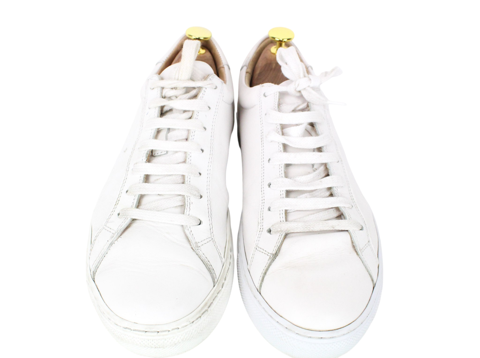 SUITSUPPLY Men Trainers EU40 White Genuine Leather Low-Top Casual Sneakers