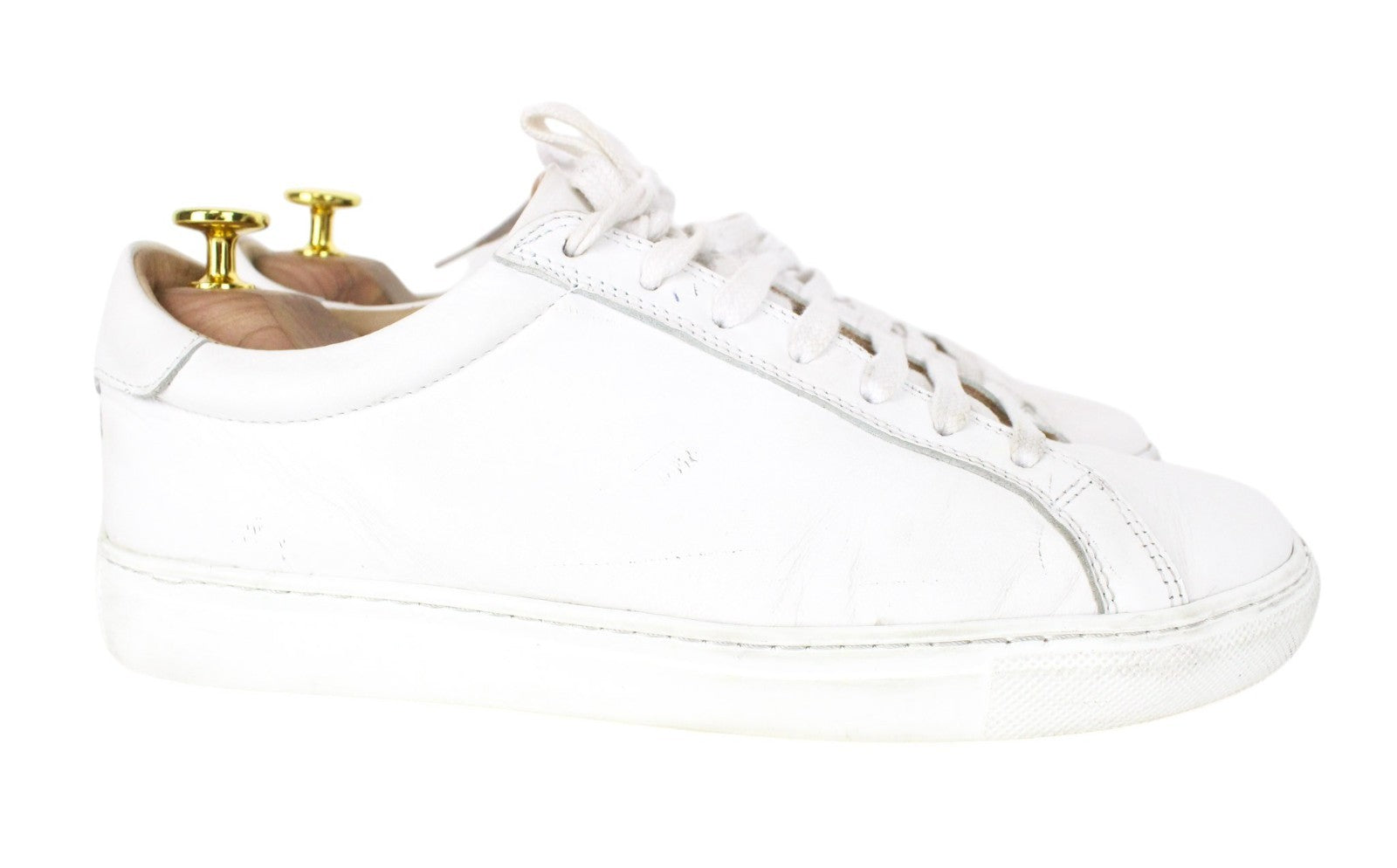 SUITSUPPLY Men Trainers EU40 White Genuine Leather Low-Top Casual Sneakers