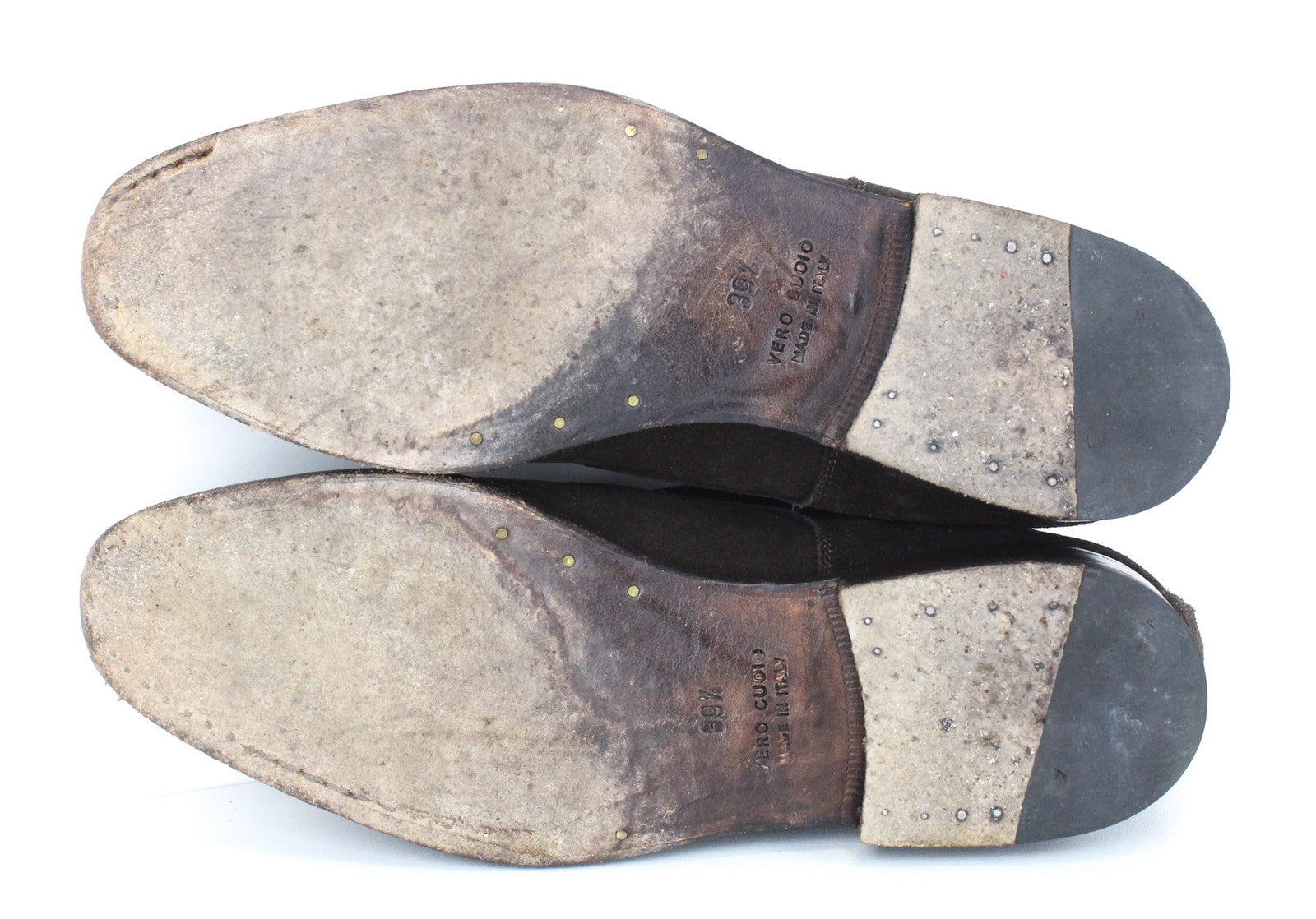 SUITSUPPLY Men Formal Shoes EU39.5 Brown Leather Suede Double-Buckled Classic