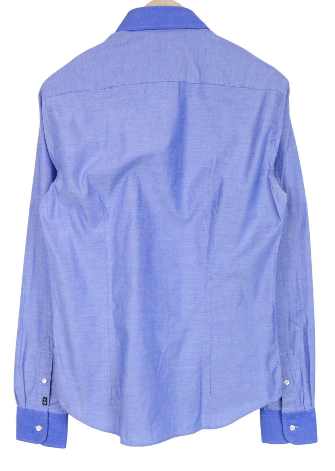 SCOTCH & SODA Ams Couture Men's Shirt S Slim Blue Cotton Buttoned Long Sleeves