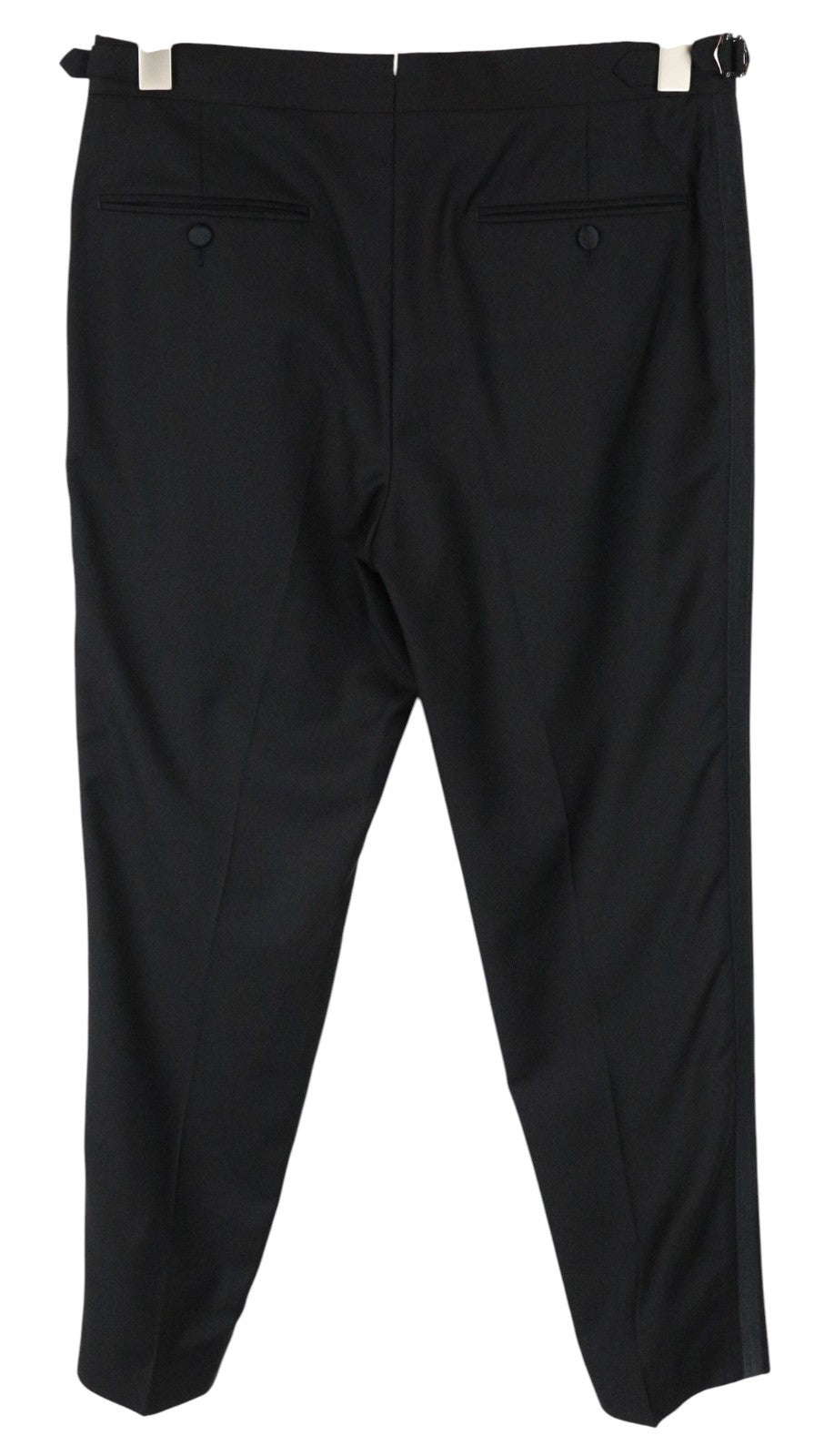 SUITSUPPLY La Spalla Men Suit UK30R Black Slim 2-Piece Pure Wool Tuxedo Twill