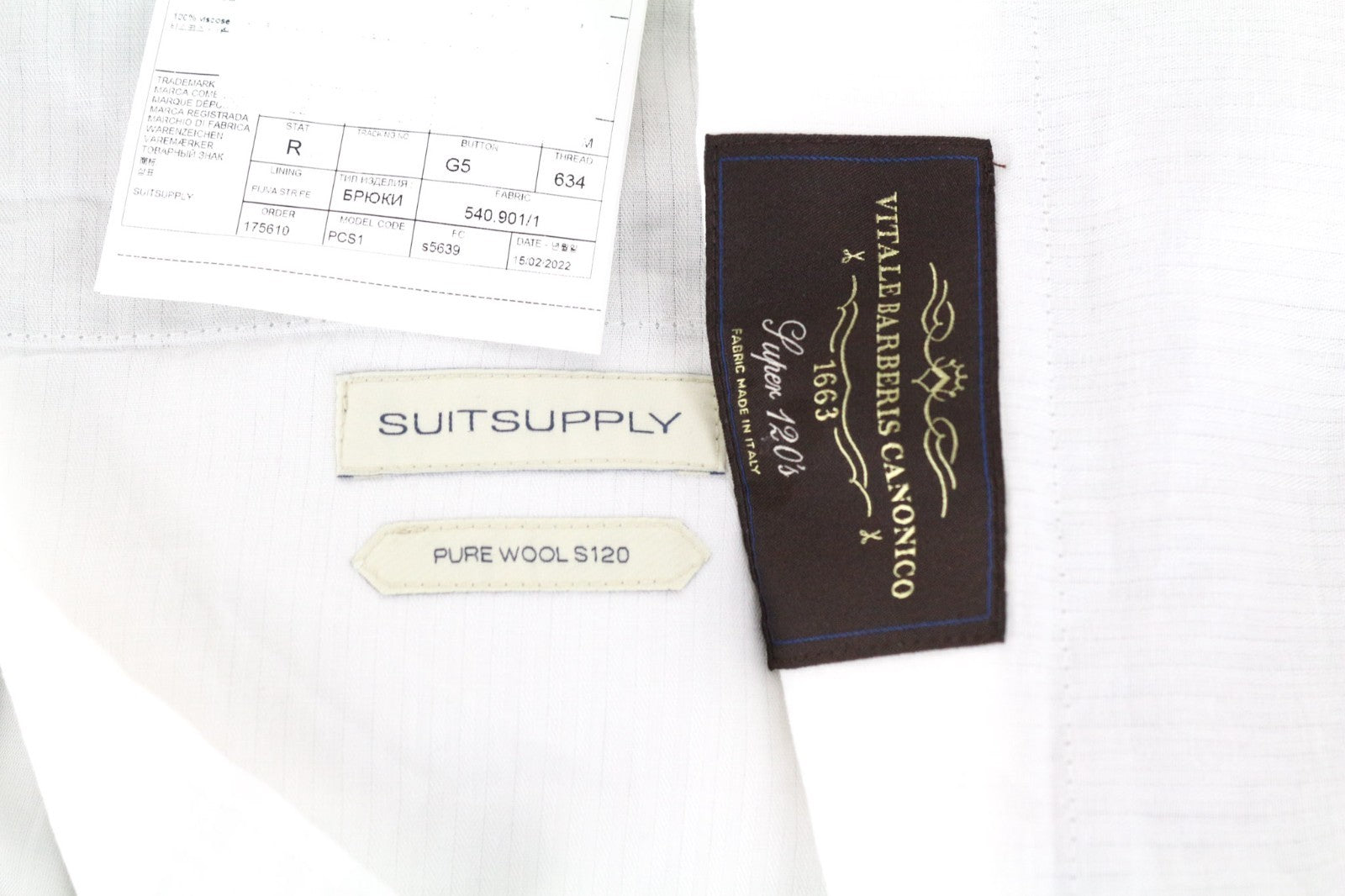 SUITSUPPLY La Spalla Men Suit UK30R Light Grey Slim 2-Piece Melange Wool S120s