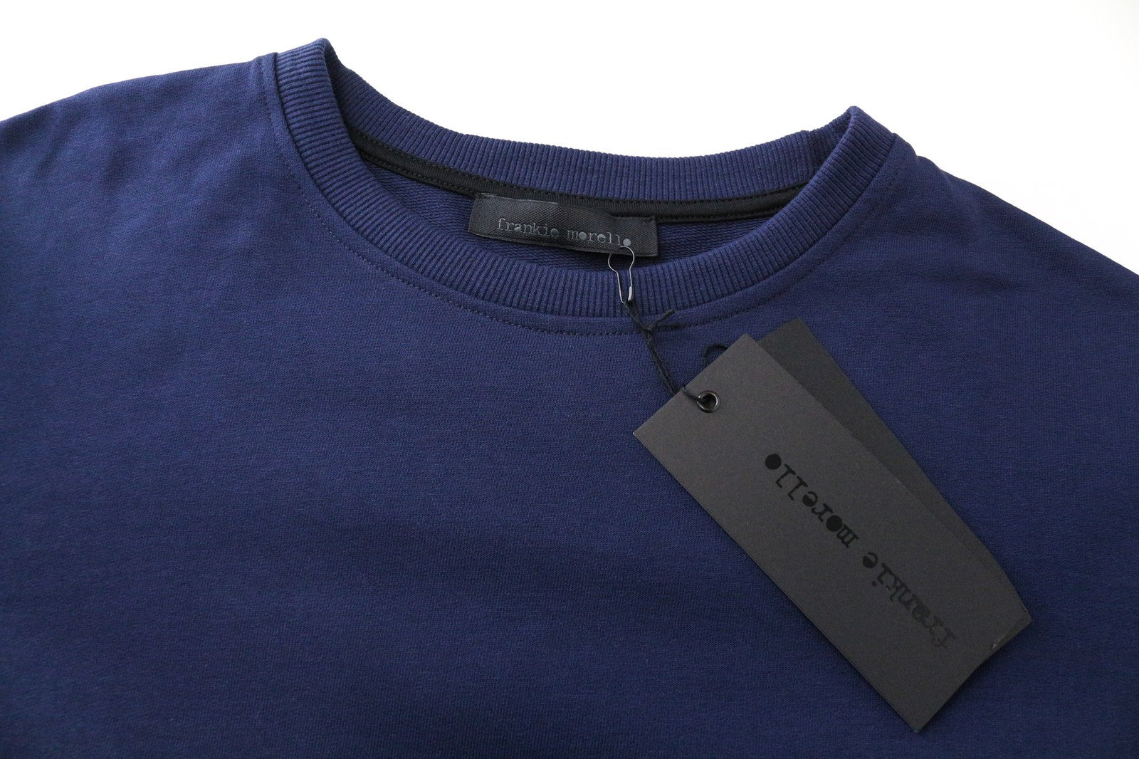 FRANKIE MORELLO Rica Women's Sweatshirt S Navy Cotton Pullover Long Sleeve