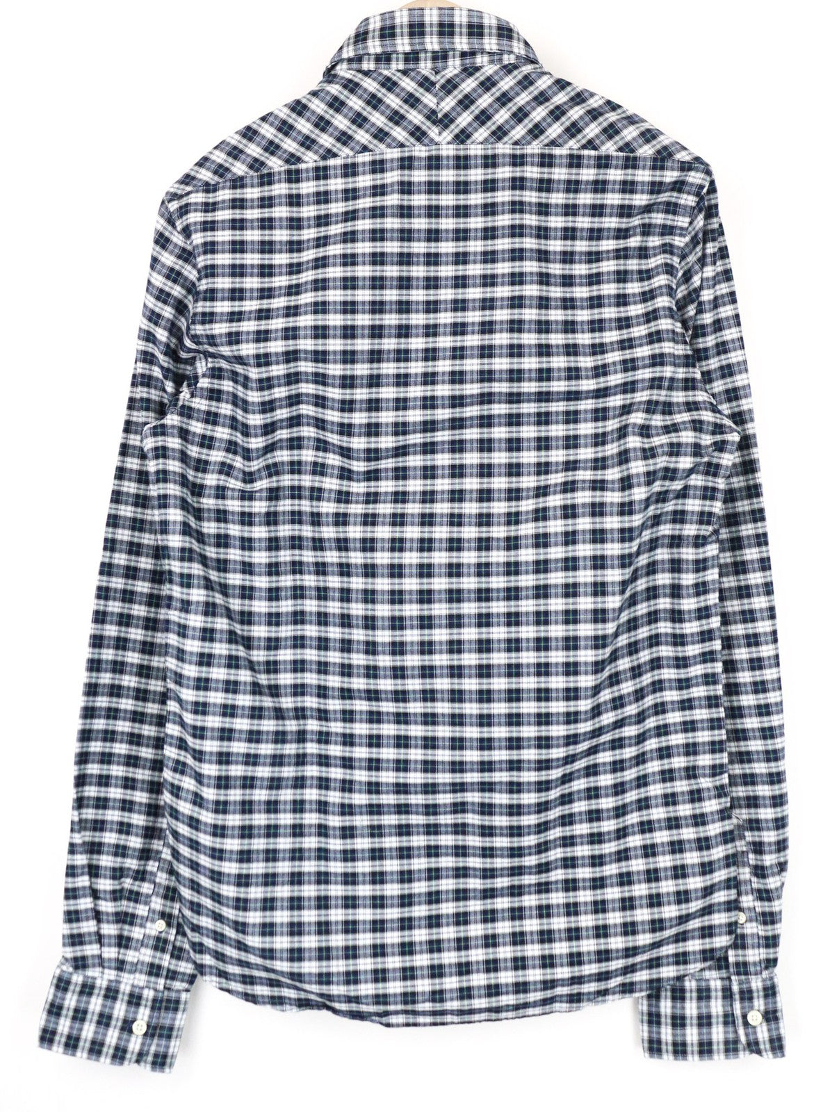 SCOTCH & SODA Ams Couture Men Shirt M Blue White Checked Long Sleeve Cotton