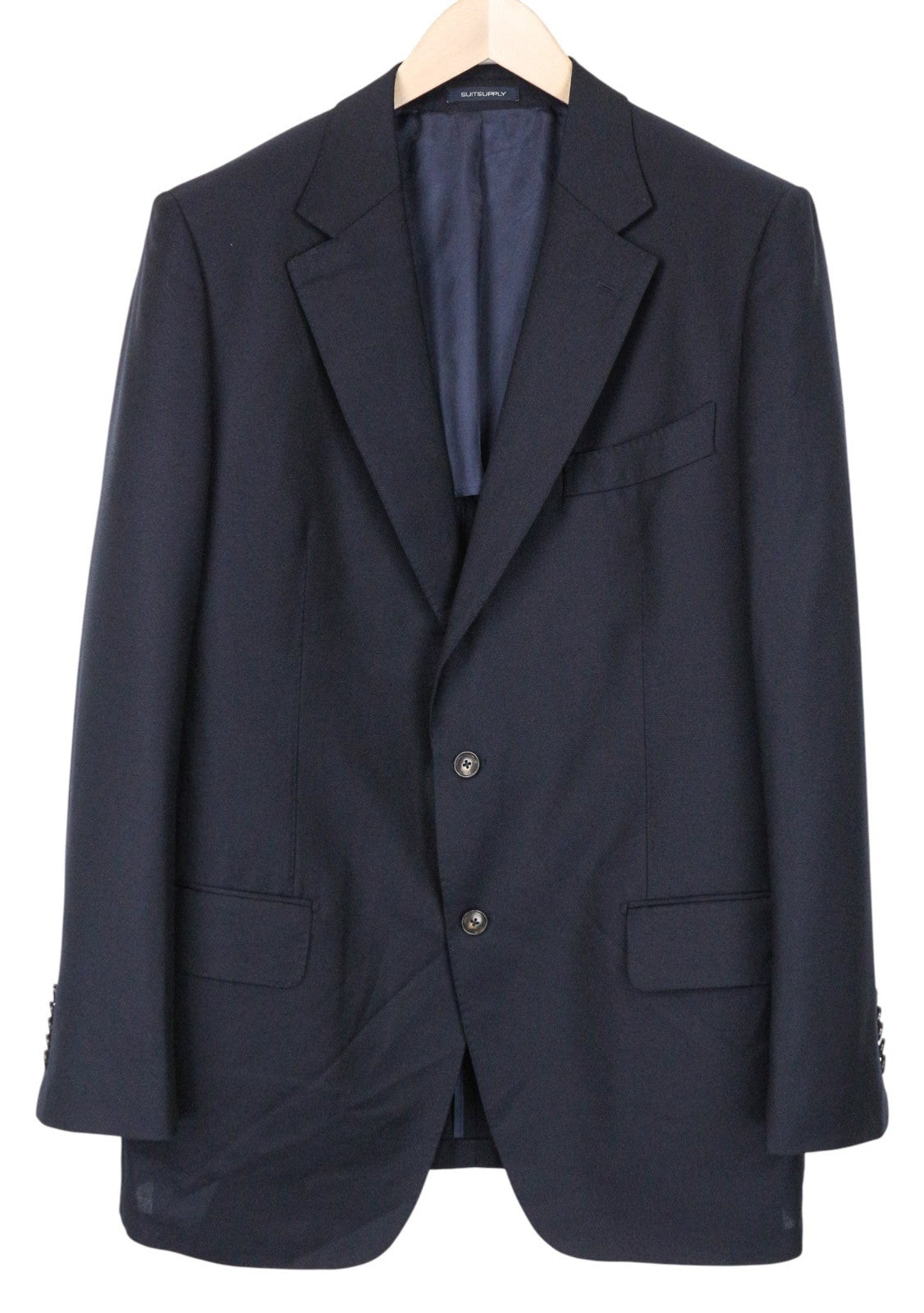 SUITSUPPLY Washington Men Suit UK46R Wool Super 130s Blue Extra Slim 2Piece