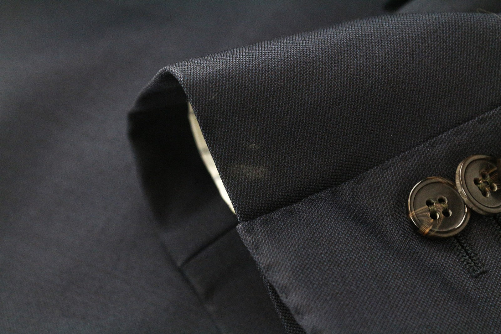 SUITSUPPLY Men Blazer UK46S Navy Blue Pure Wool Single-Breasted Classic